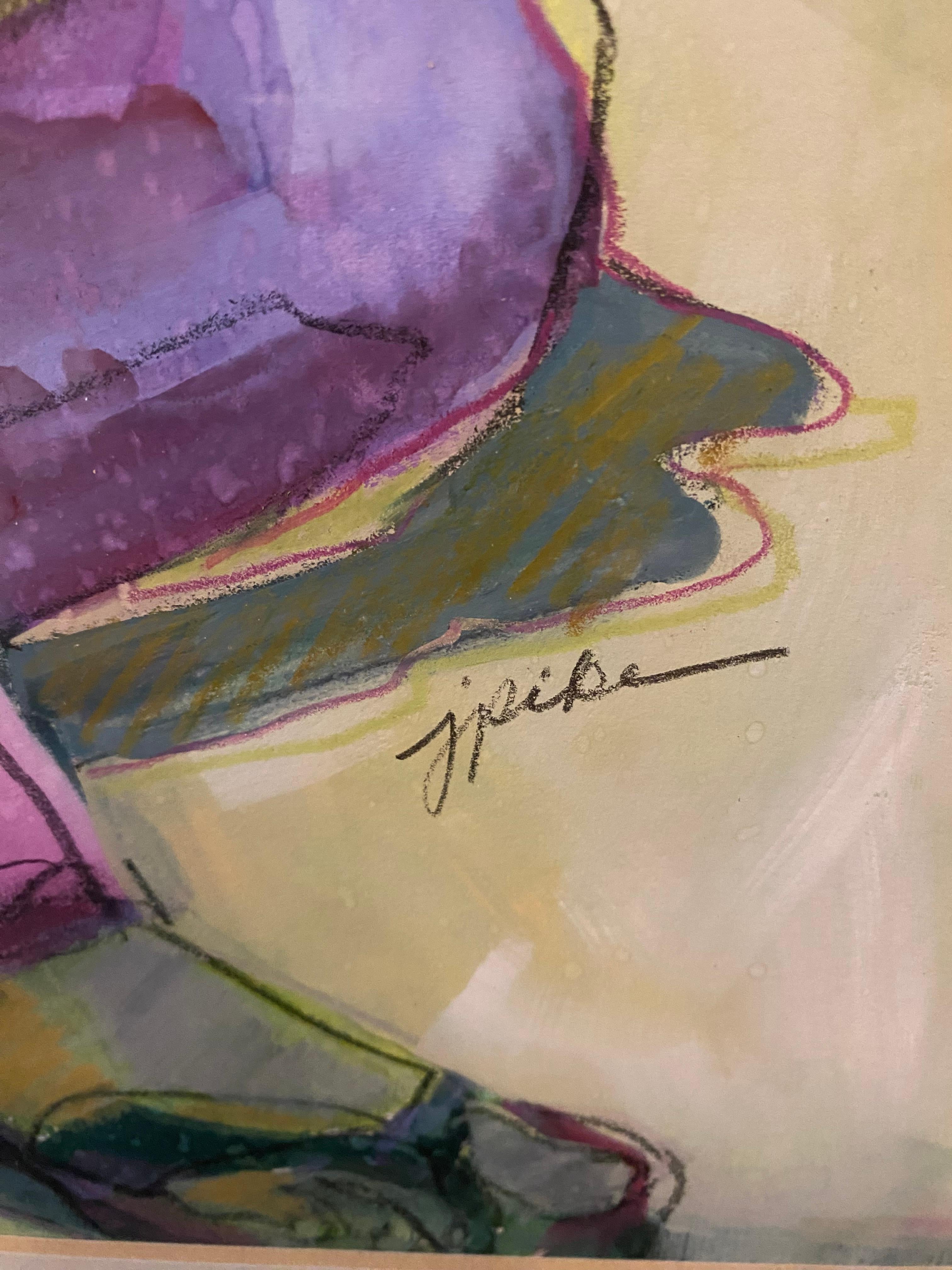 Porträt-Aquarell von Judy Pike im Angebot 1