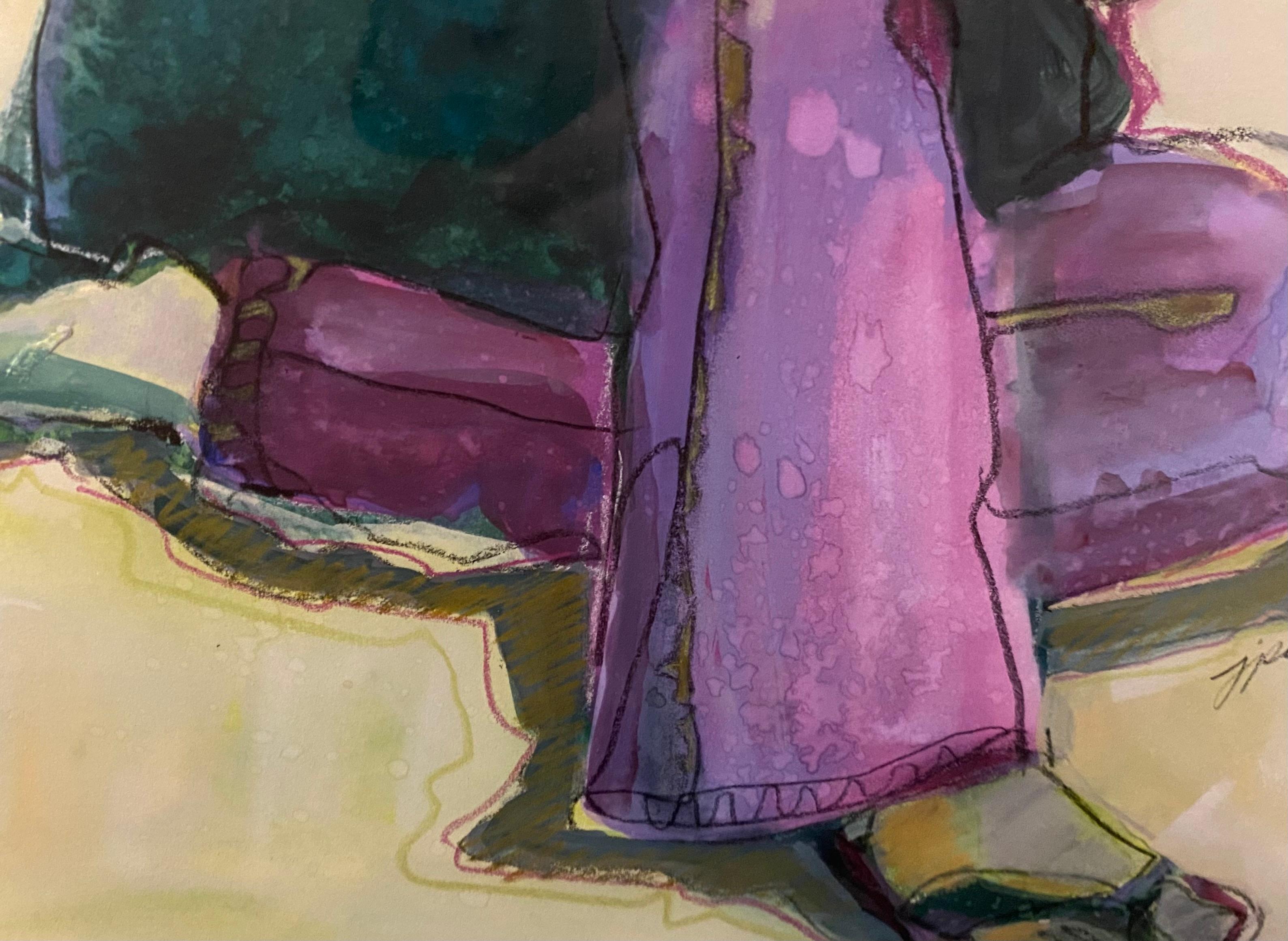 Porträt-Aquarell von Judy Pike im Angebot 4