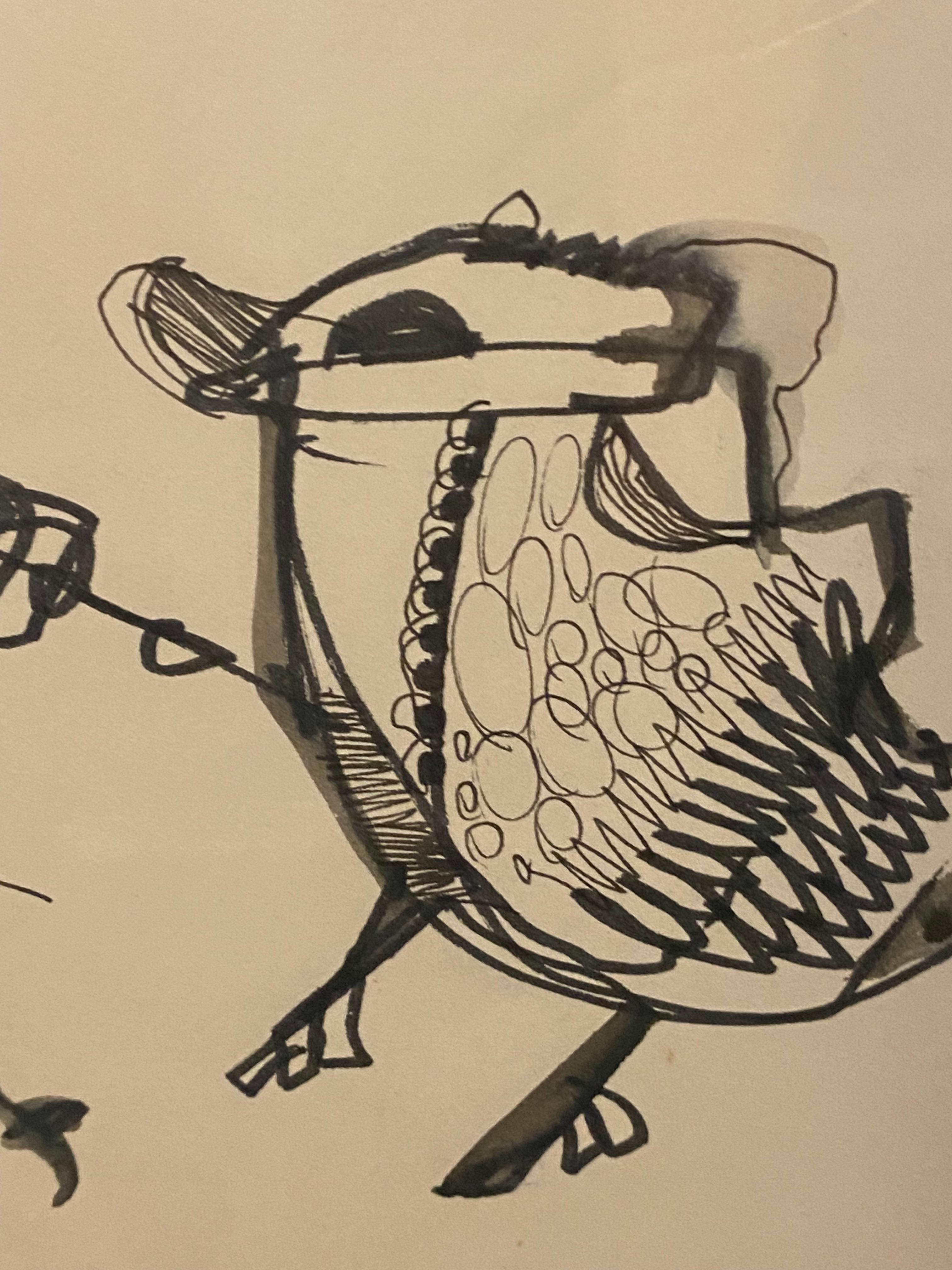 Ink drawing by Californian artist Michael Dormer. For Sale 2