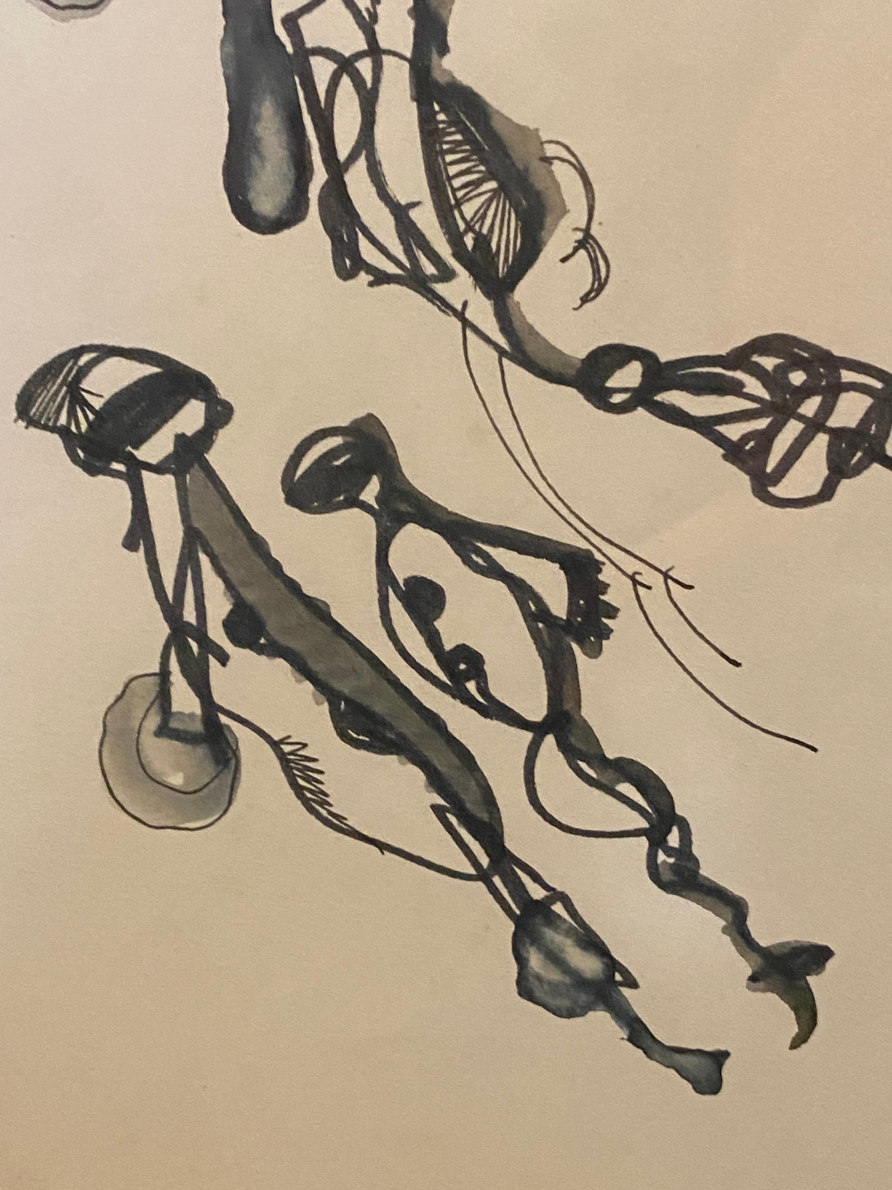 Ink drawing by Californian artist Michael Dormer. For Sale 3