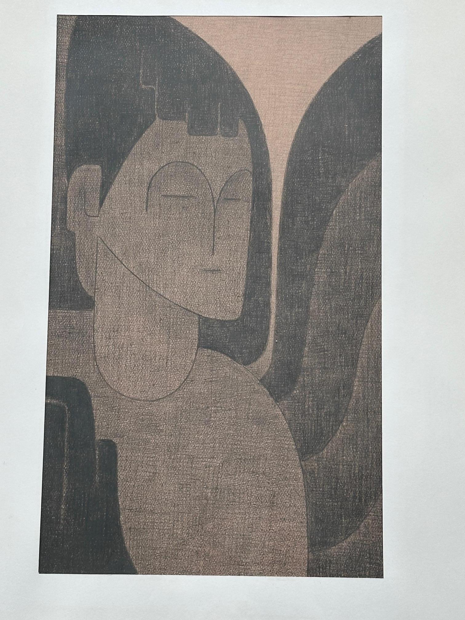 Disegno a matita di un angelo di Eugenie O'Kin - Art di Eugenie O'kin