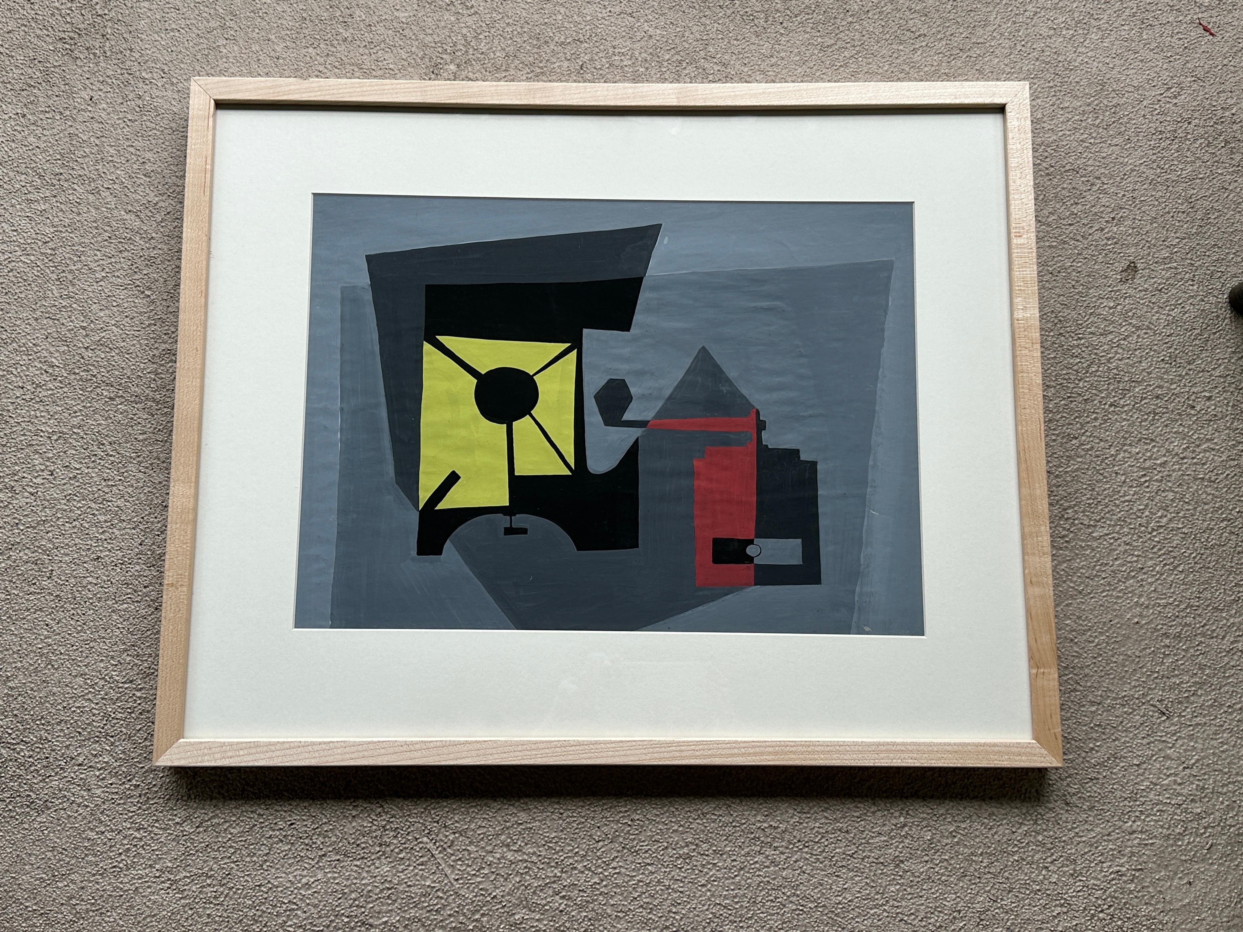 Acuarela Abstracta de David Segel en venta 1