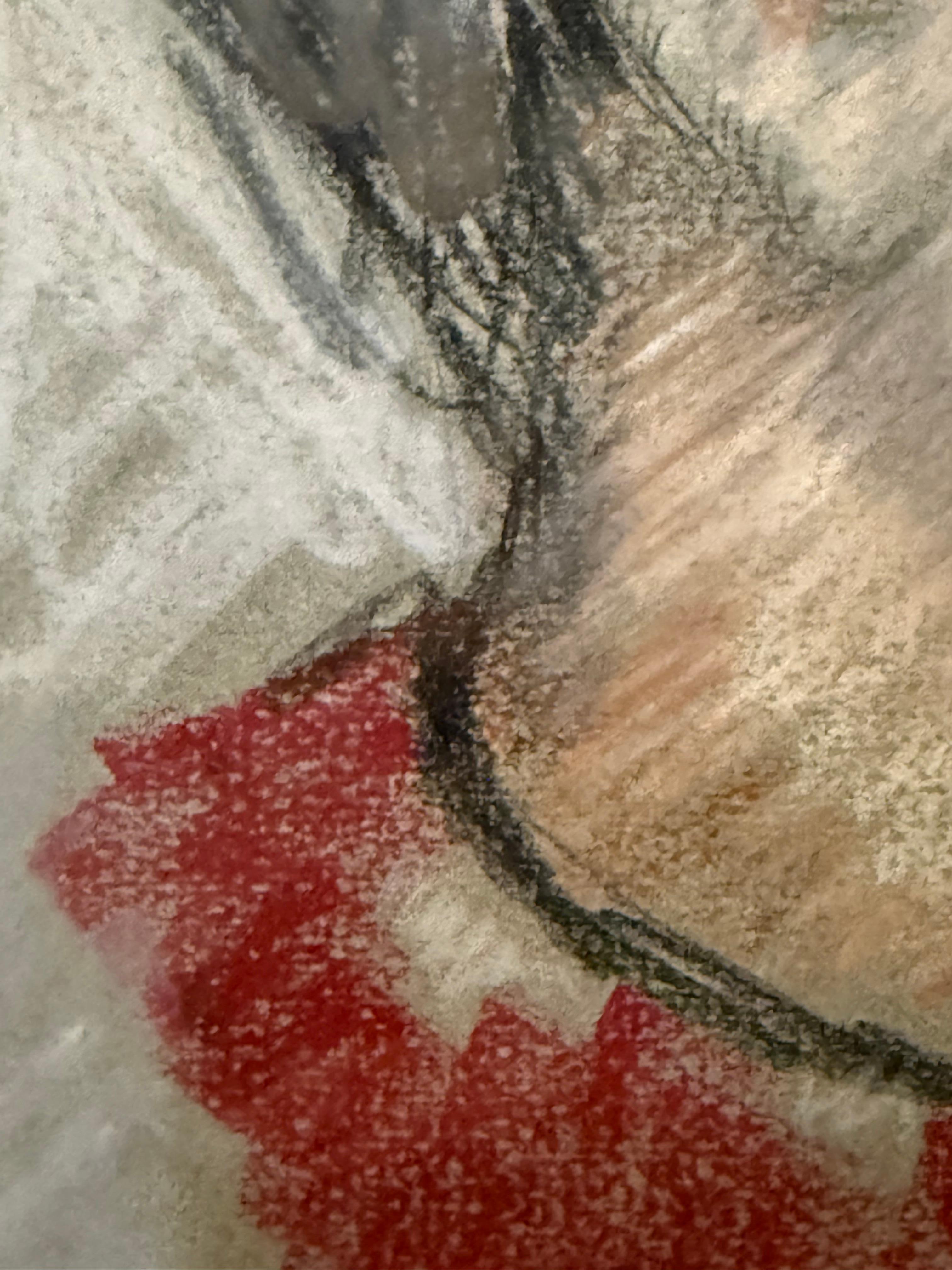 Descrizione
Realizzato con morbidi strati di pastello, questo tenero ritratto cattura lo sguardo introspettivo di un giovane ragazzo. Il tratteggio delicato e la tavolozza tenue dell'artista creano un ritratto intimo che sembra immediato e senza