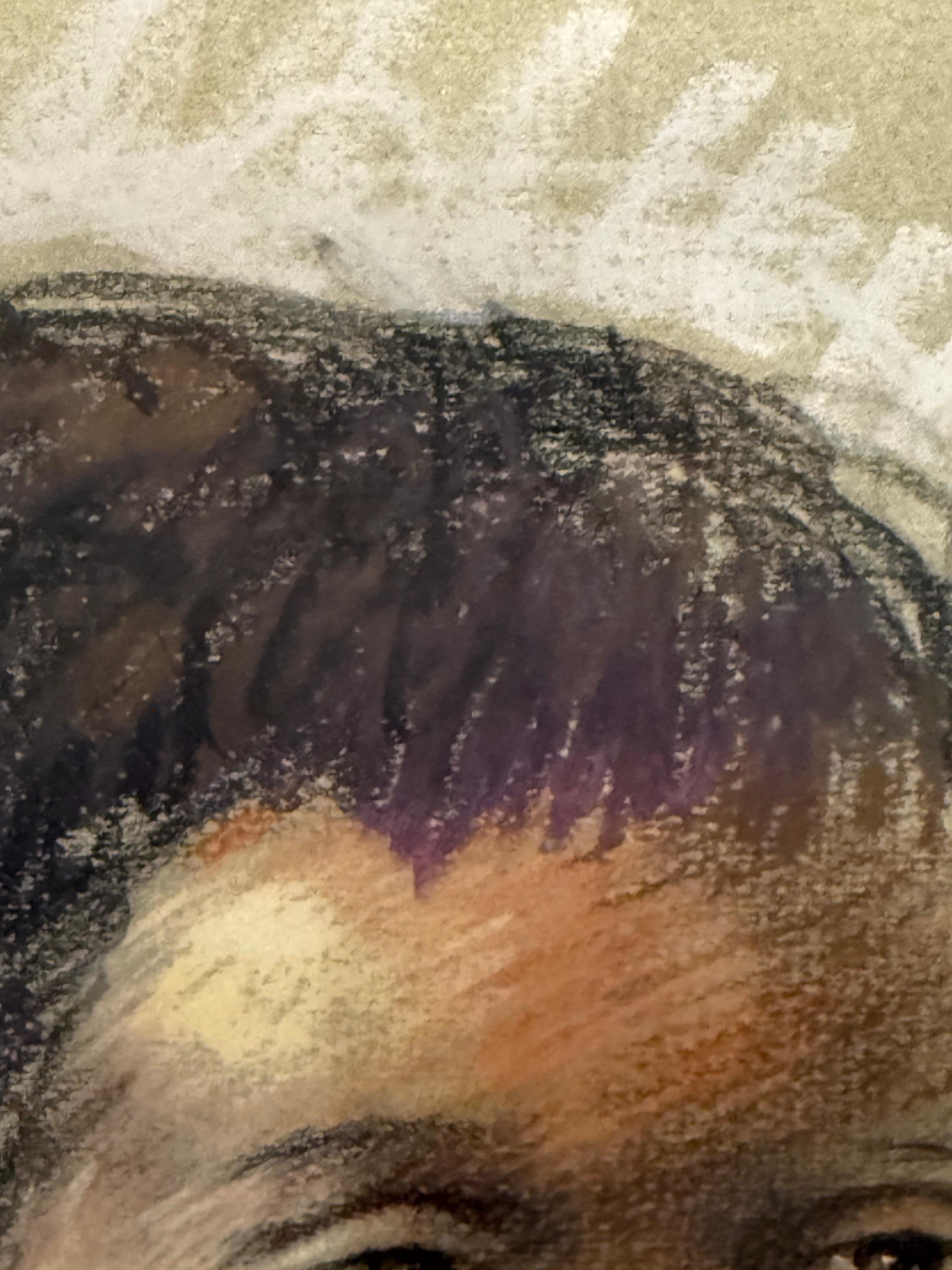 Ritratto di ragazzo a pastello, di Tadillaz in vendita 2