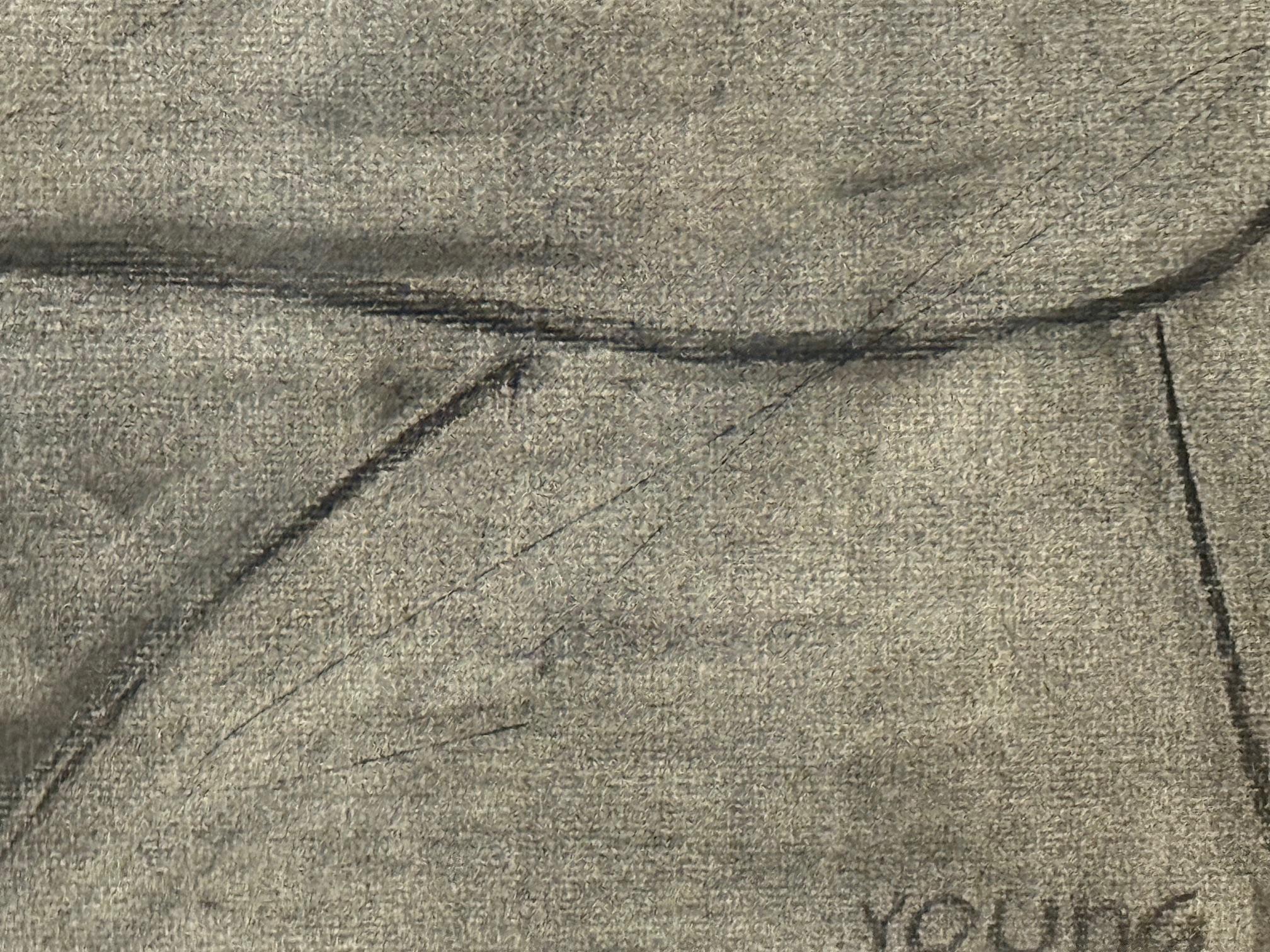 Liegender Akt Kohlestiftzeichnung von Young im Angebot 5