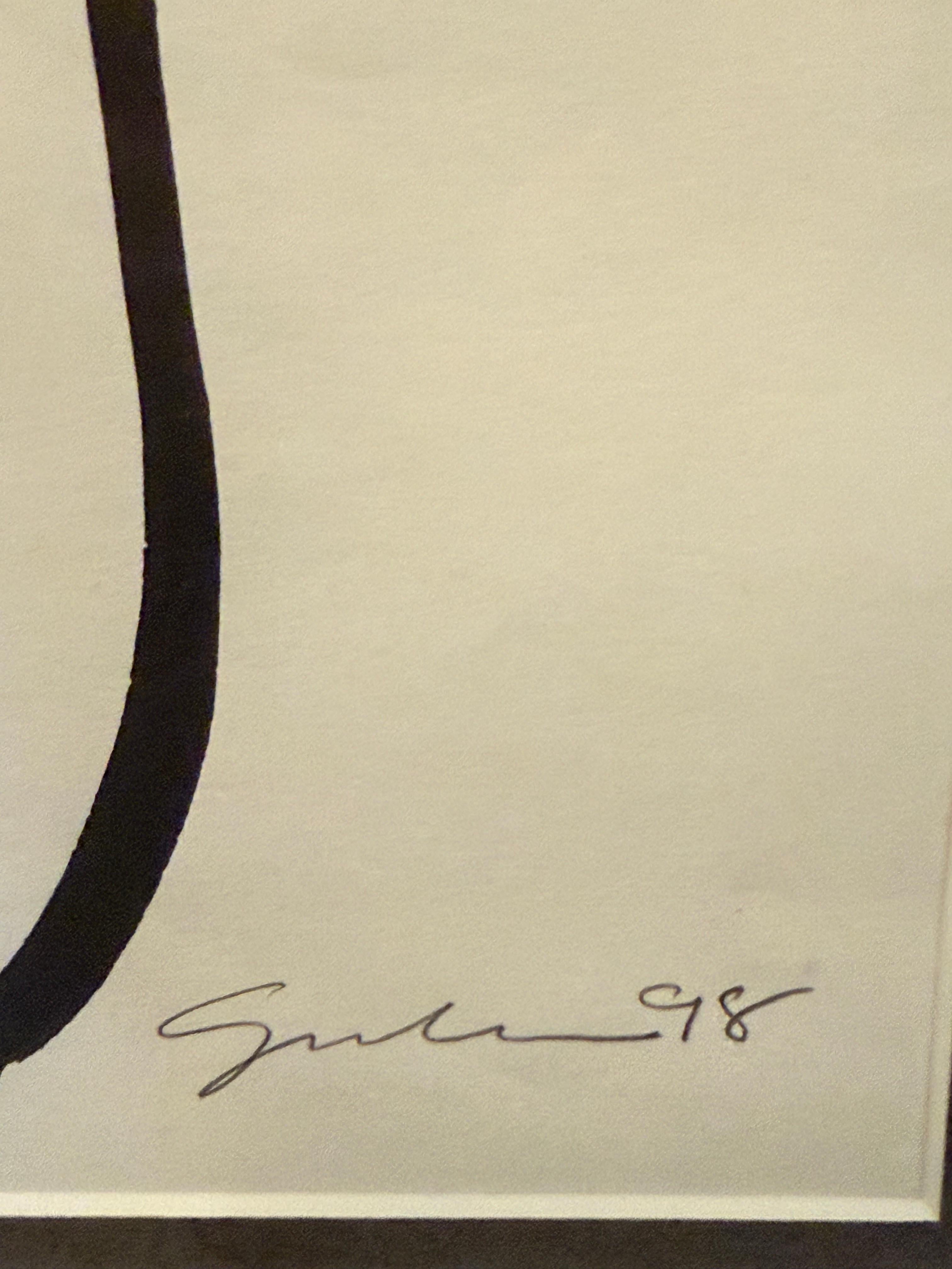Descripción
Realizado con elegante economía, este retrato abstracto de líneas destila el rostro humano en una constelación rítmica de curvas y marcas. El artista se basa en un único gesto ininterrumpido para construir la forma, permitiendo que el