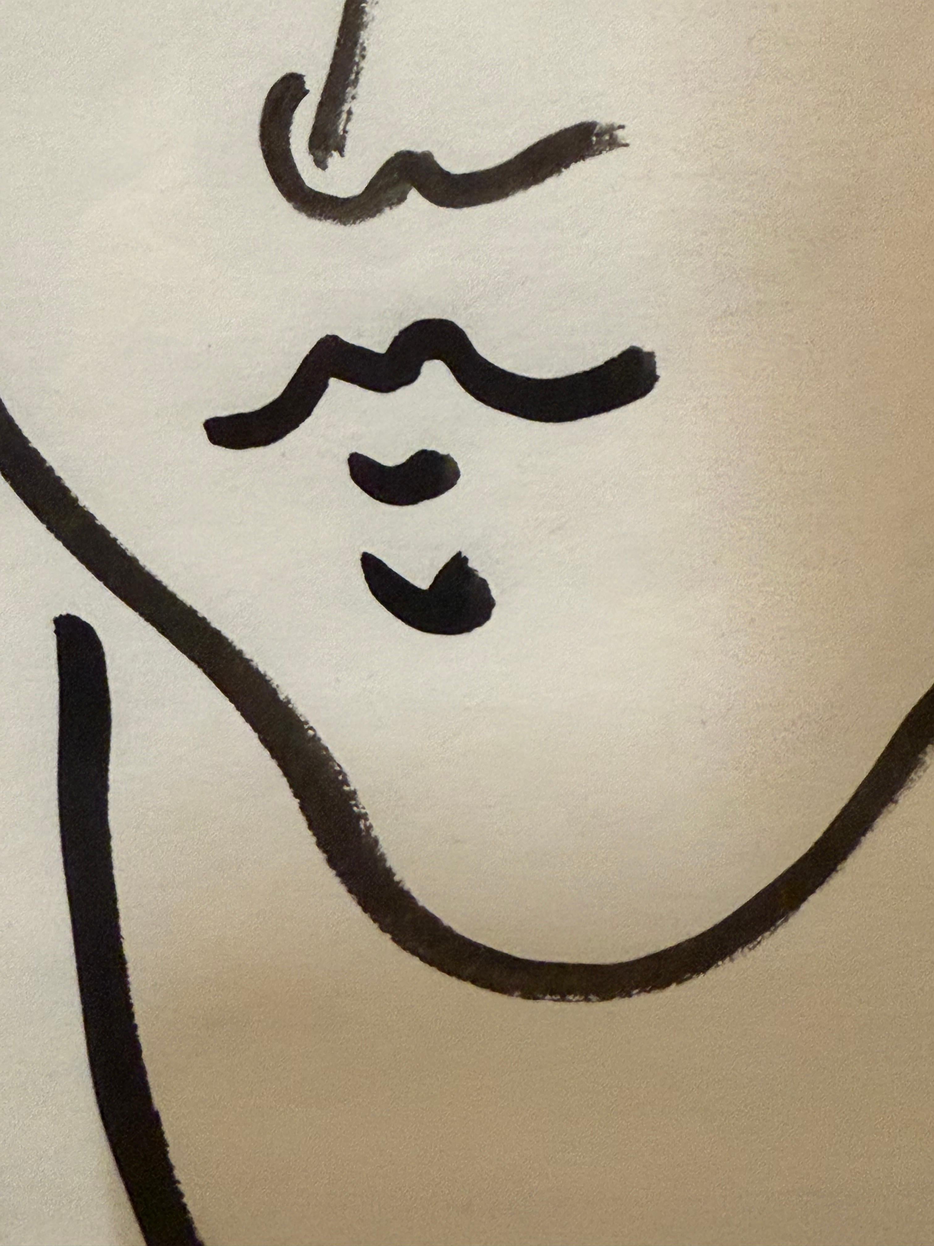 Abstract Ink Line Portrait en venta 2