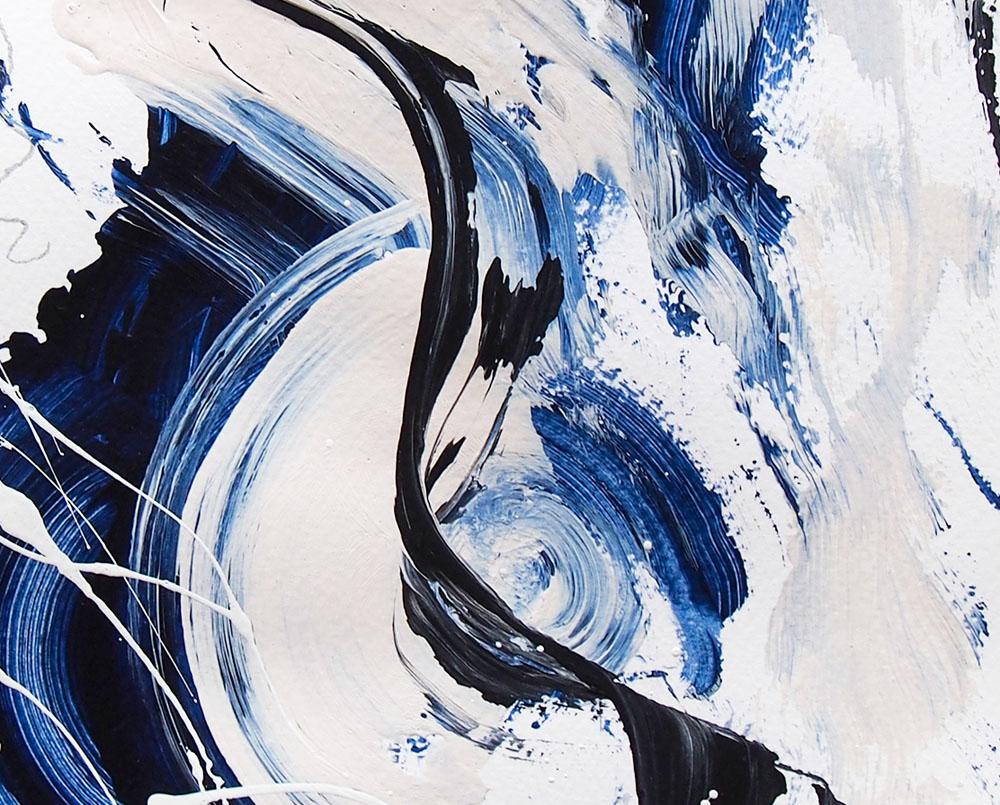 Blue Velvet 4 - Abstract Art by Lena Zak 