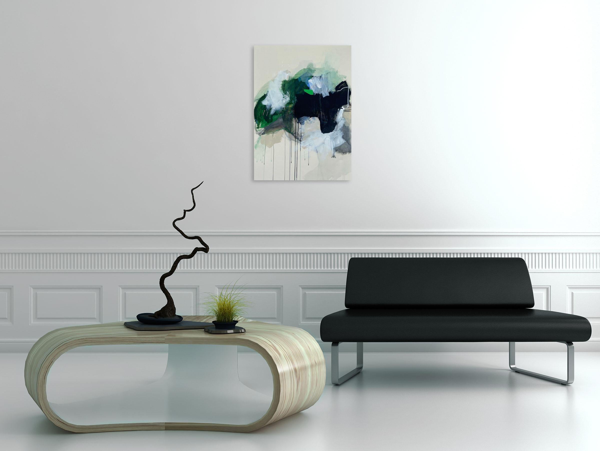 Dichotomy of time 1 (Abstract painting) - Painting by Adrienn Krahl