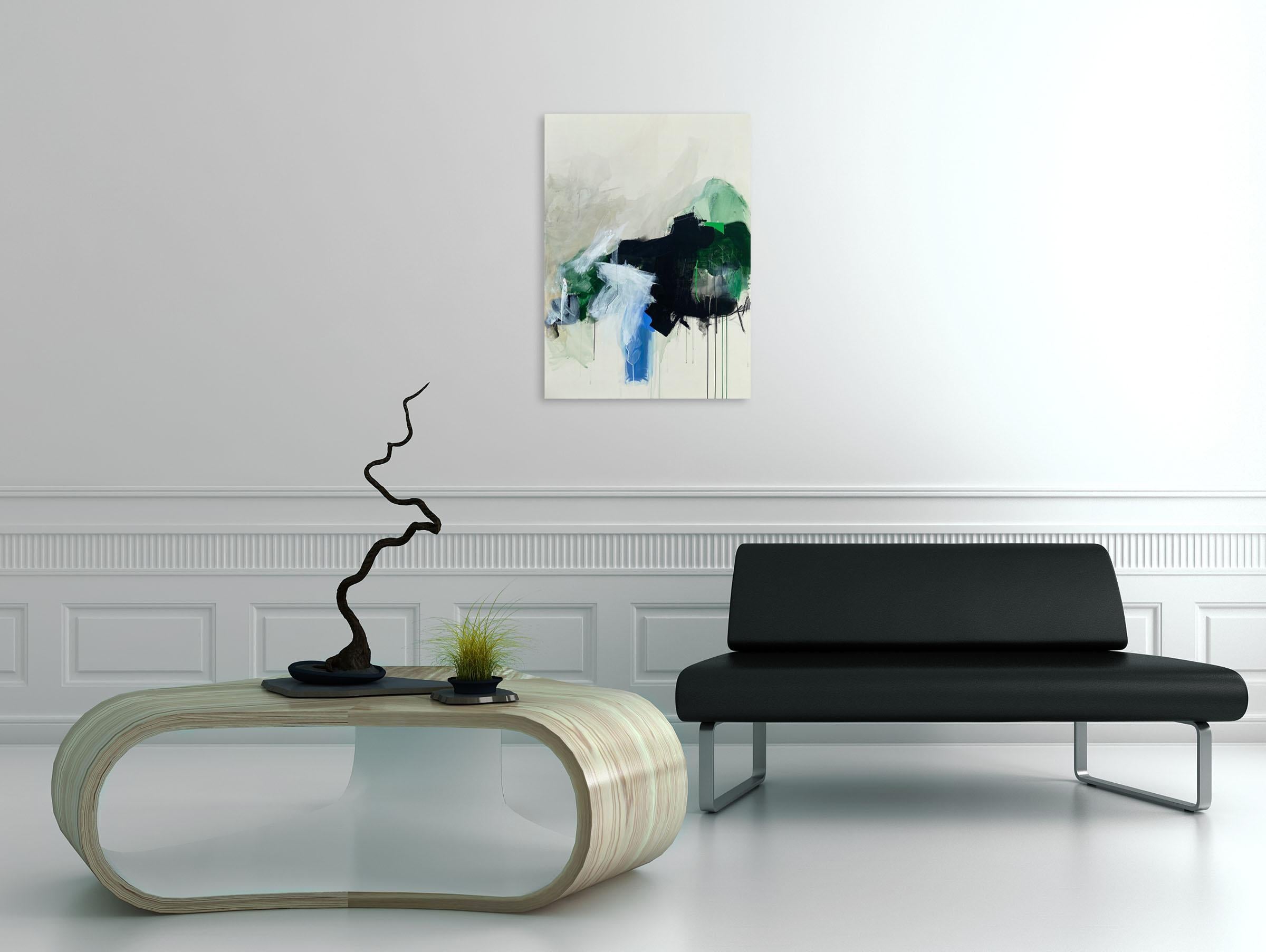 Dichotomy of time 2 (Abstract painting) - Painting by Adrienn Krahl