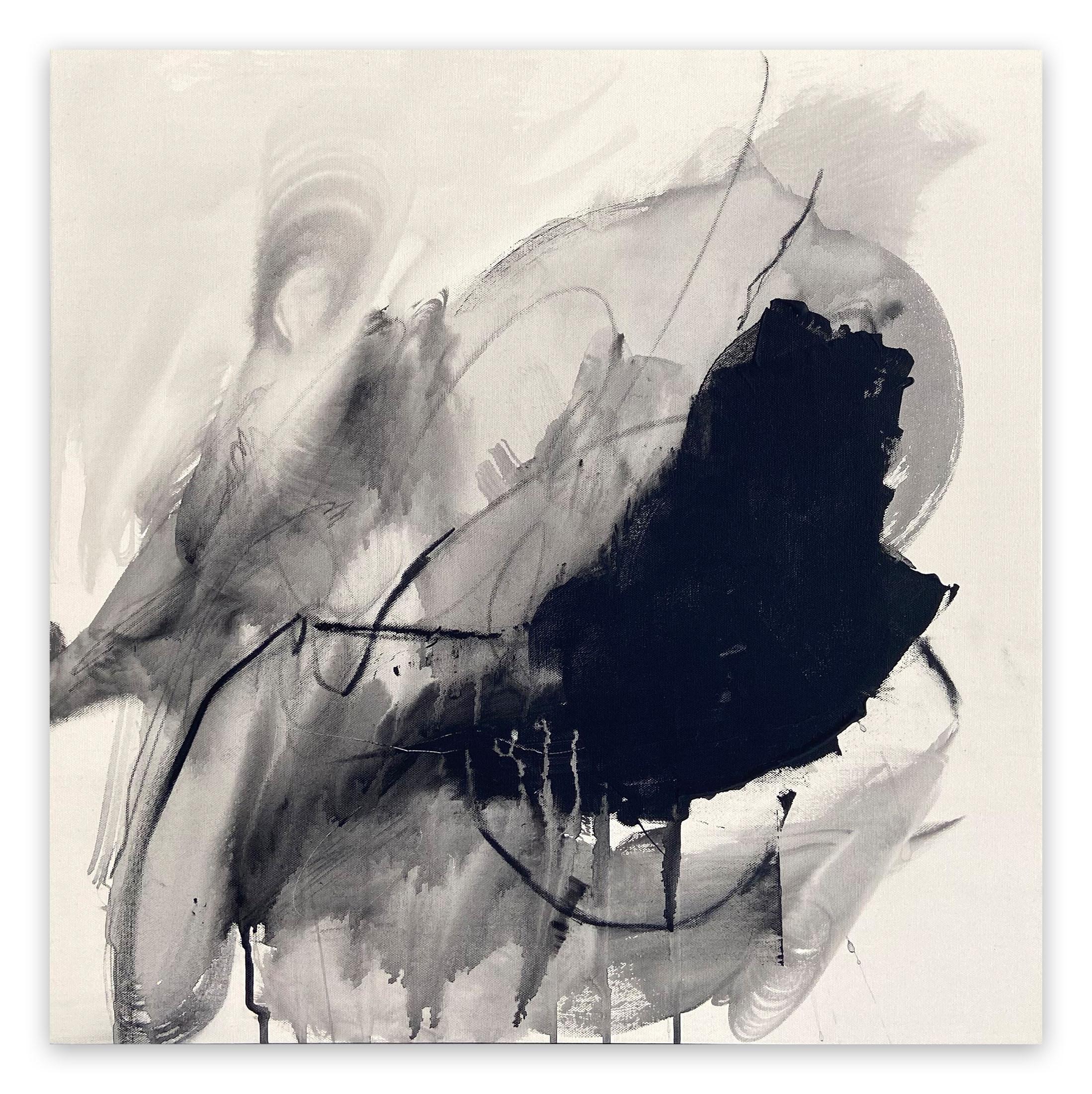 Adrienn Krahl Abstract Painting - Monochrome abstraction Part 1 (Abstract painting)