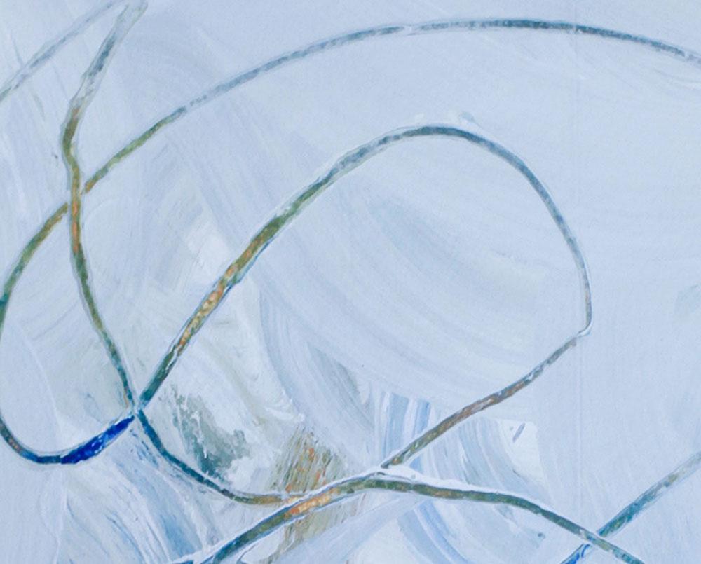 Peaceful Remains (Abstract painting) - Blue Abstract Painting by Brooke Noel Morgan