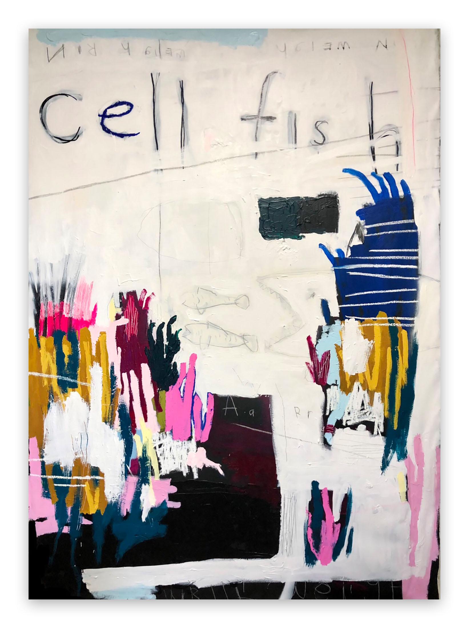 Nathan Paddison Abstract Painting - CellFish (Abstract painting)