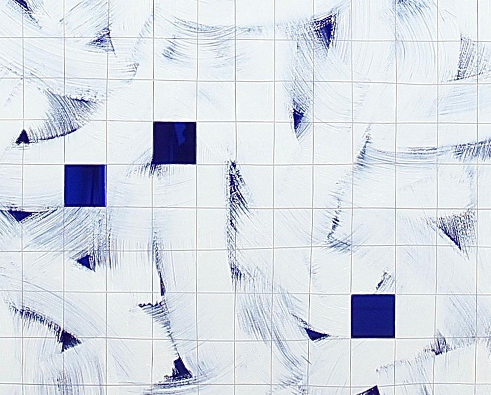 Blu profondo (Quadro astratto) - Painting Astratto di Tom Henderson
