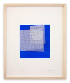 Moir - Bleu cobalt (peinture abstraite)