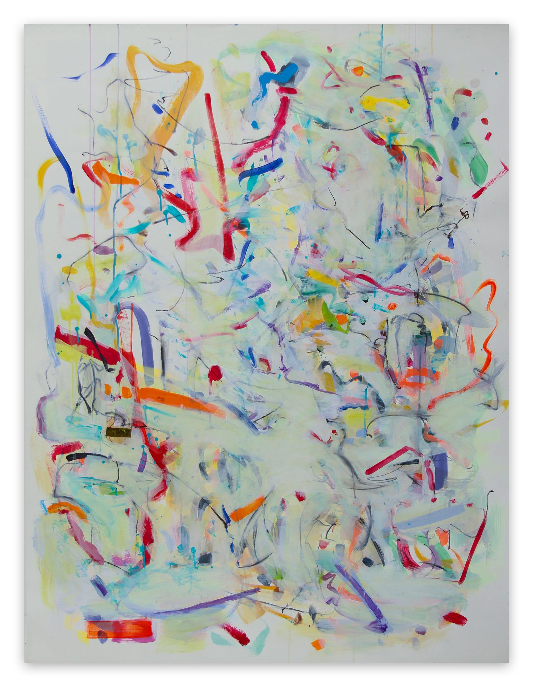 Gina Werfel Abstract Painting - Liquid Sheen (Abstract Expressionism painting)