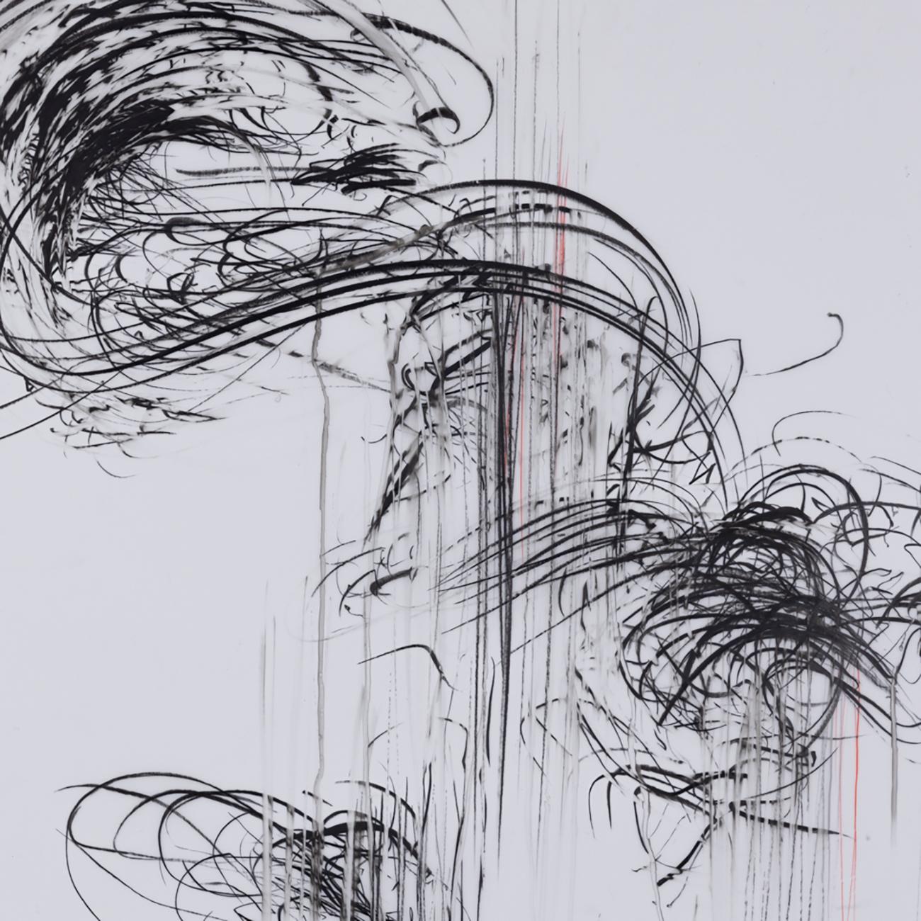 Gushing 3 (Abstract drawing) - Abstract Expressionist Art by Jaanika Peerna