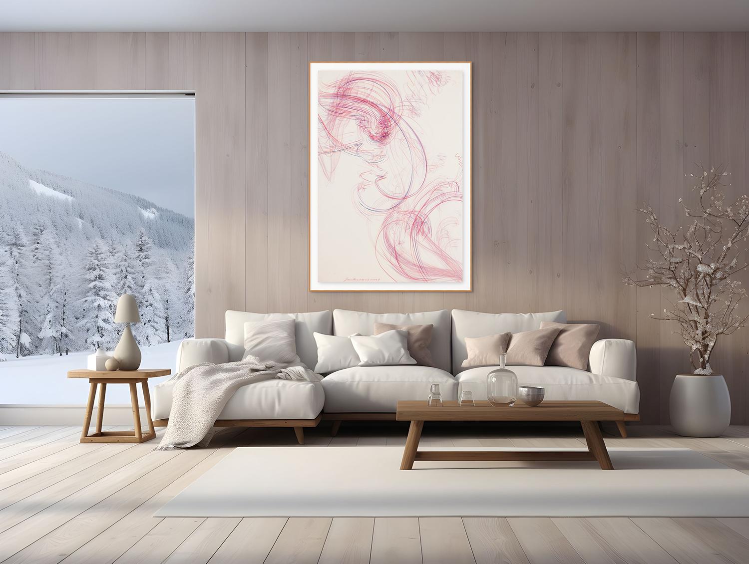 Love Affair 9 (dessin abstrait) - Painting de Jaanika Peerna