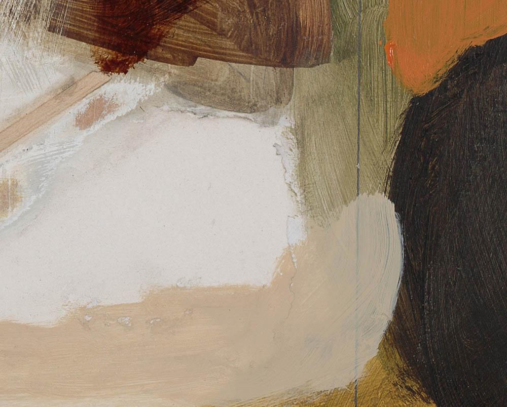 Erased Painting - Brown Abstract Painting by Michael Cusack