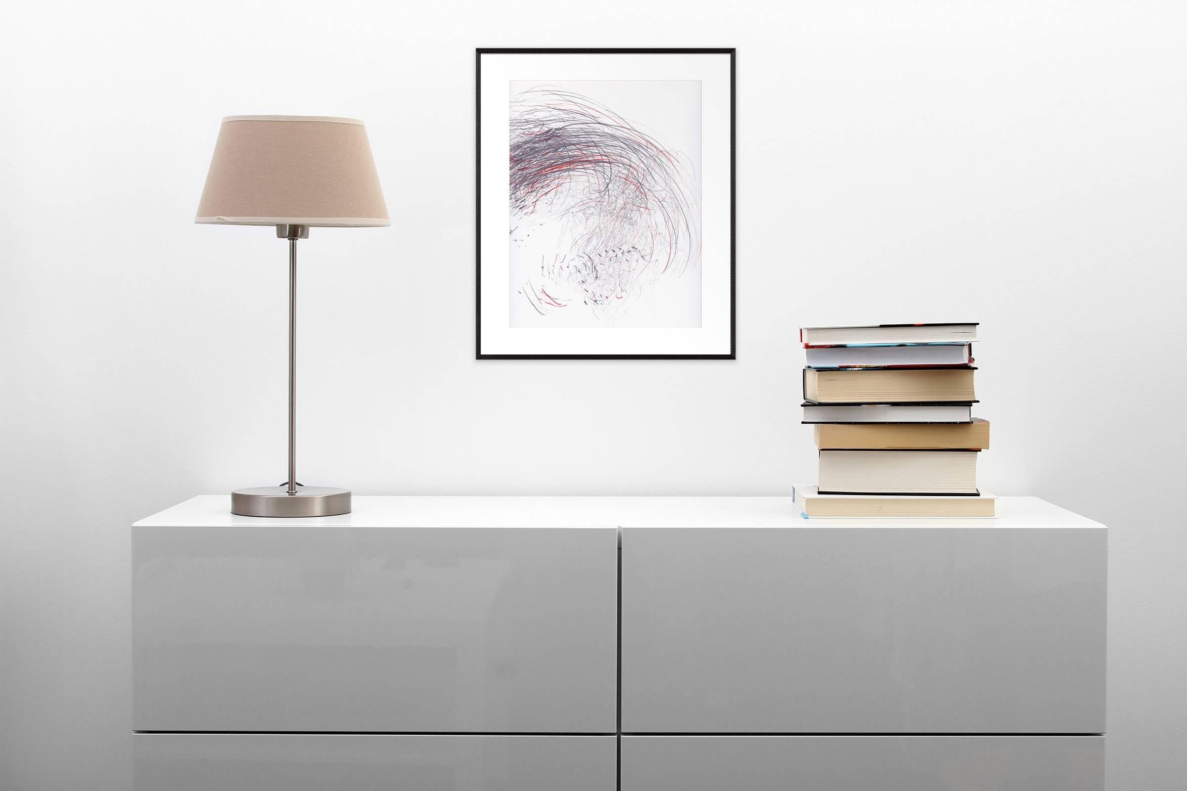 Screech ofice Serie 41 (Abstrakte Zeichnung) – Painting von Jaanika Peerna