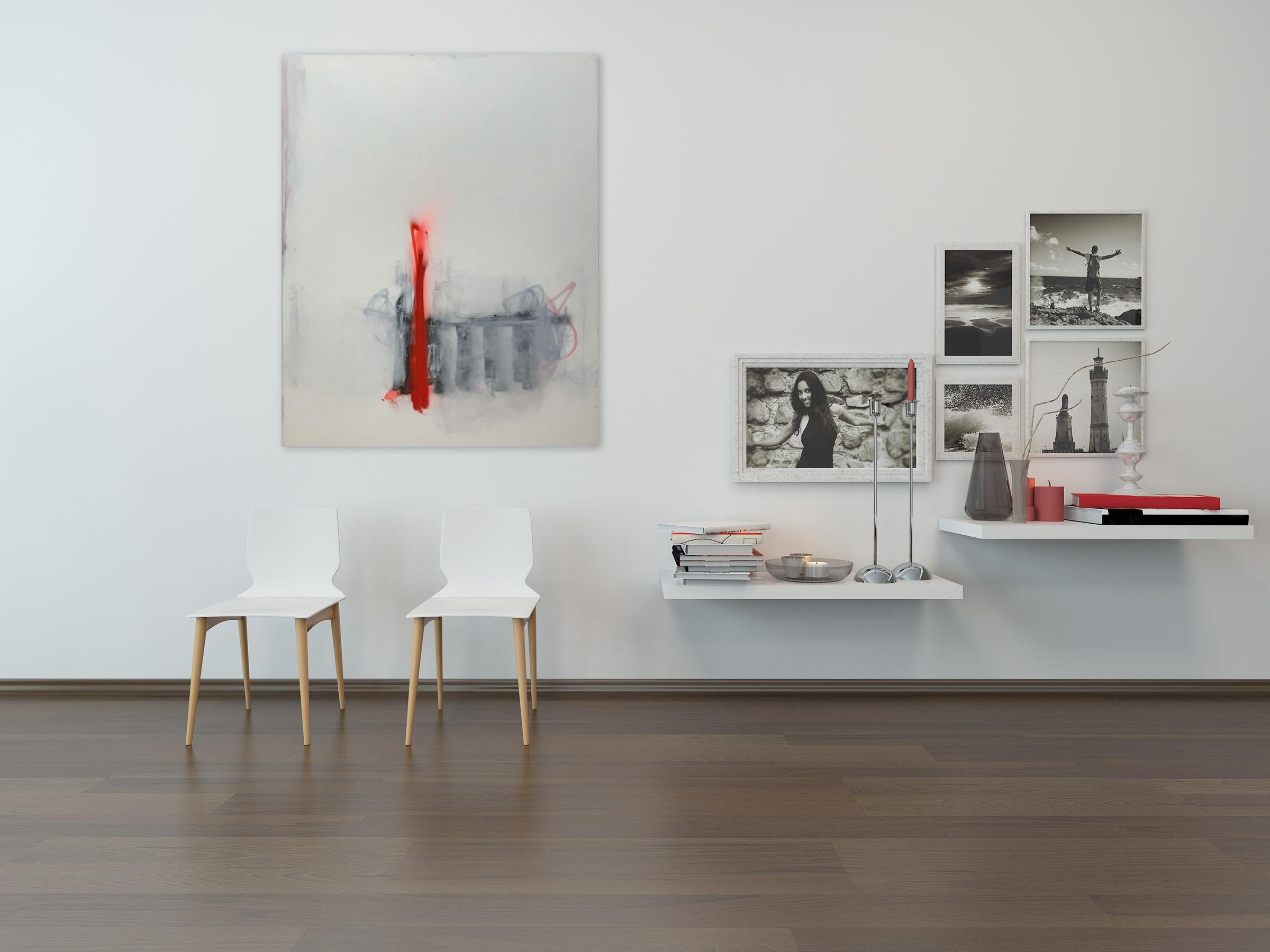 Zentraler Bahnhof (Abstrakt), Painting, von Tommaso Fattovich	