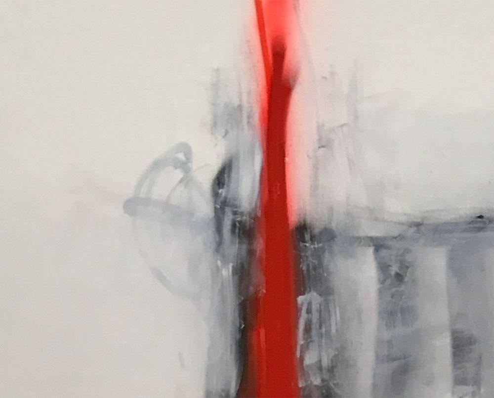 Zentraler Bahnhof (Grau), Abstract Painting, von Tommaso Fattovich	