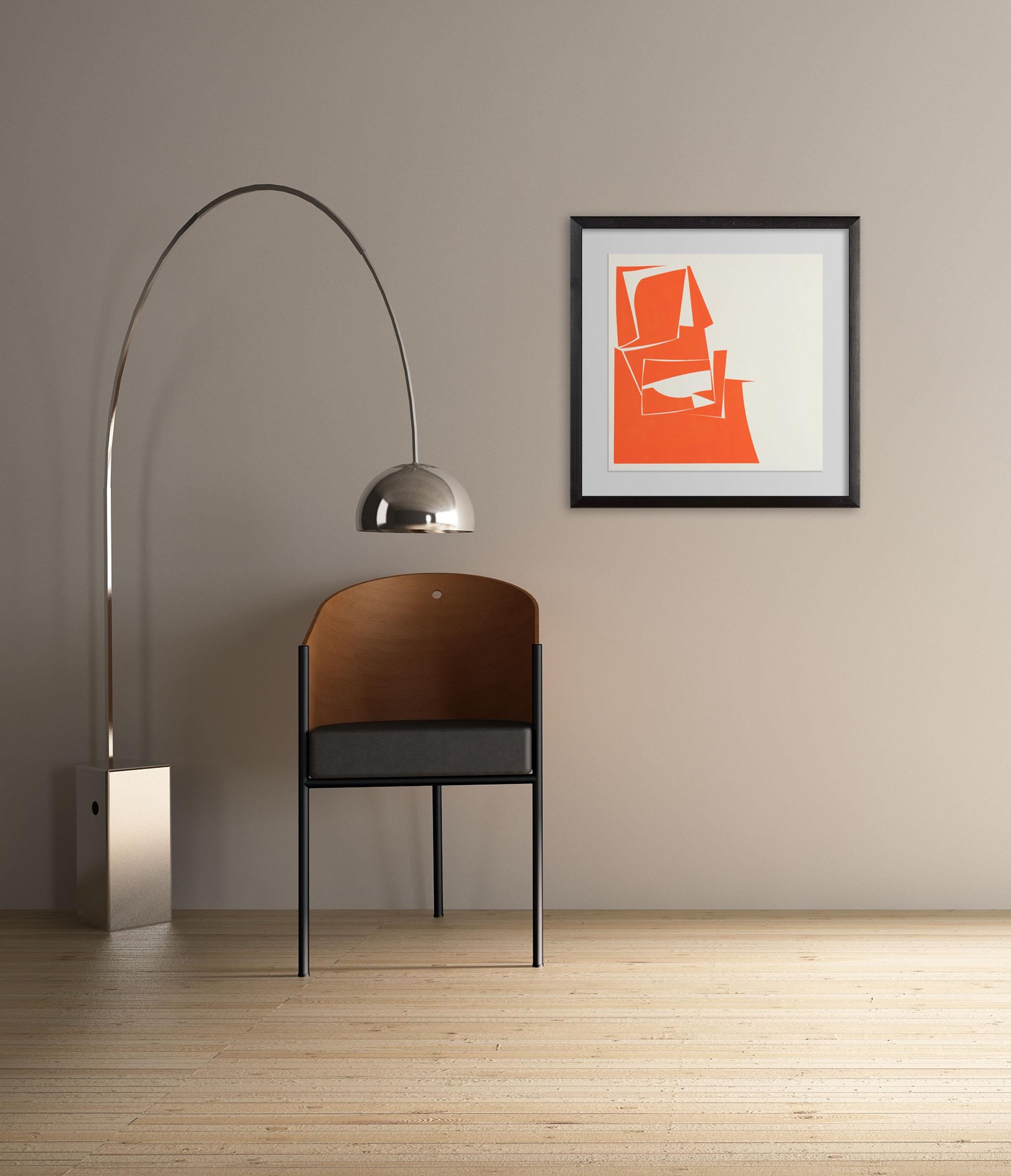 Deckel 20 Rot A – Painting von Joanne Freeman