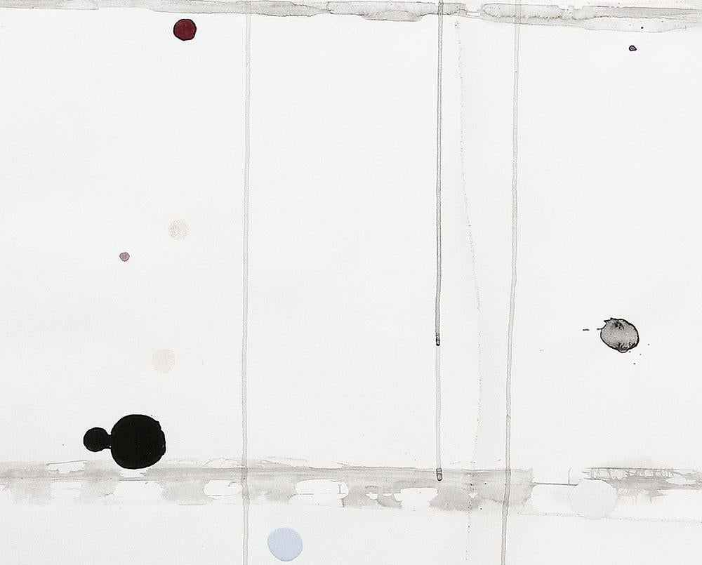 HK1906YP (Abstrakte Arbeit auf Papier) (Grau), Abstract Painting, von Harald Kroner 