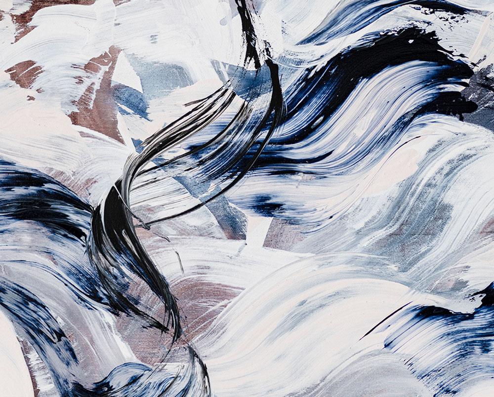 abstract leaves painting