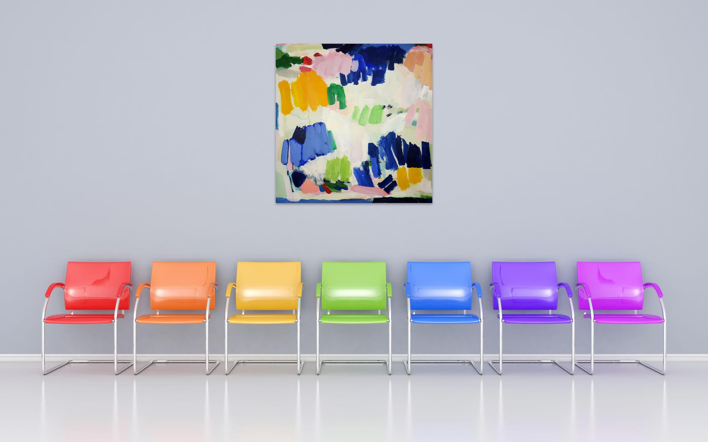 Coloured Party (Abstract painting) - Painting by Diana Krinninger