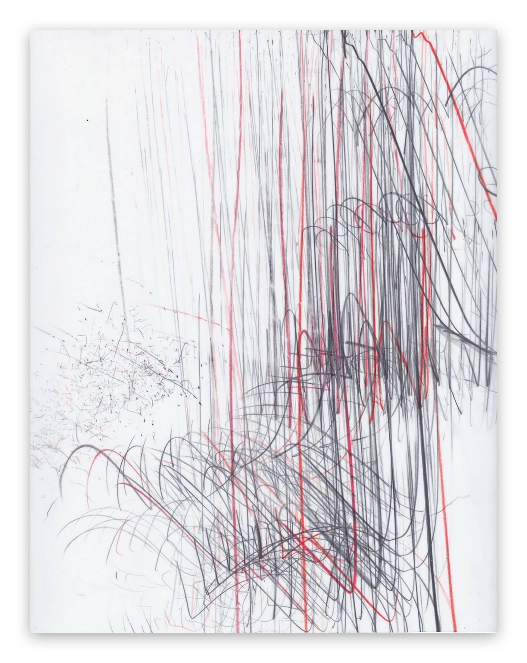 Jaanika Peerna Abstract Painting - Screech of ice series 43 (Abstract drawing)
