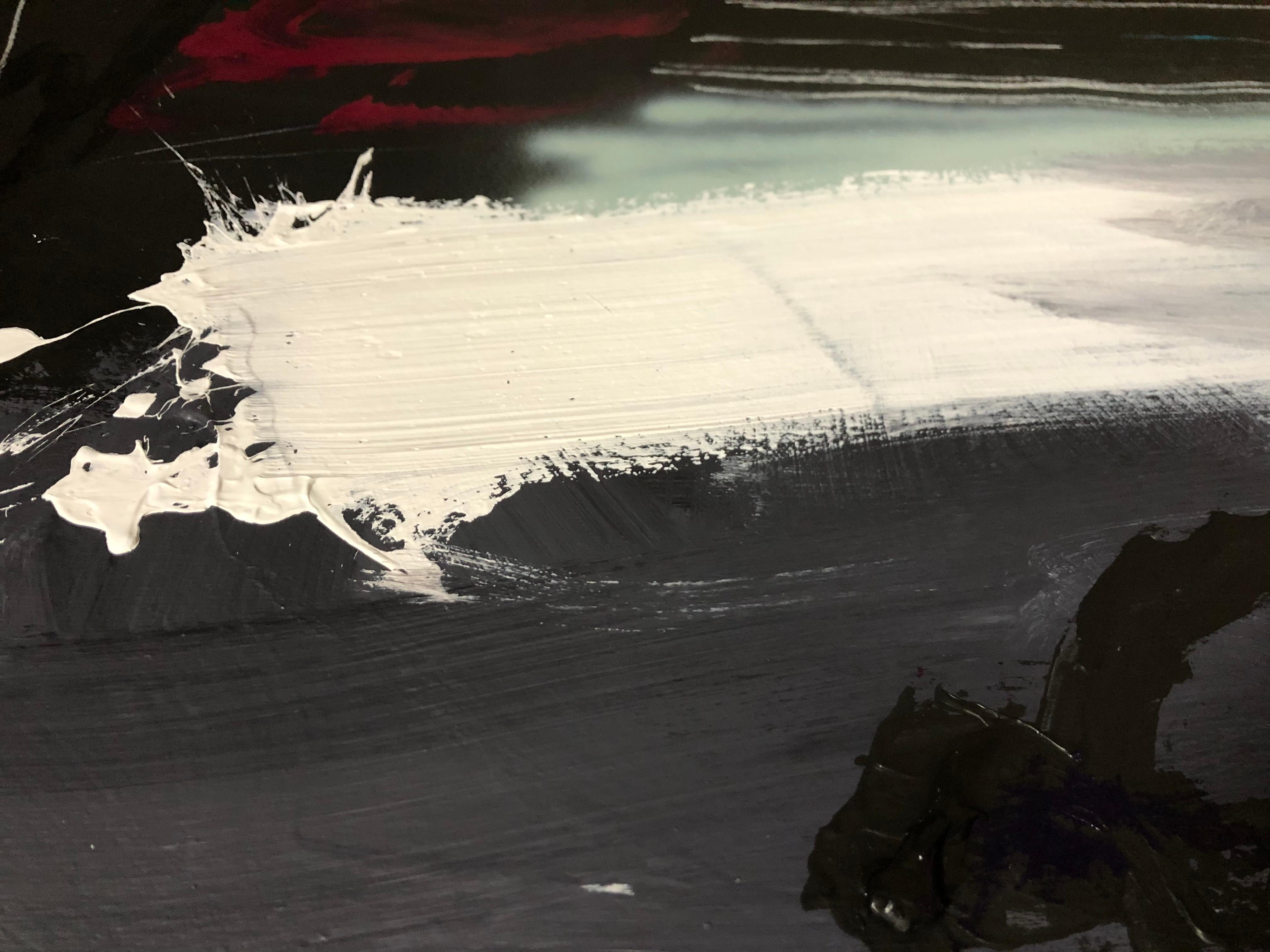 MyanMyanMyan (Abstract painting) - Black Abstract Painting by Nathan Paddison