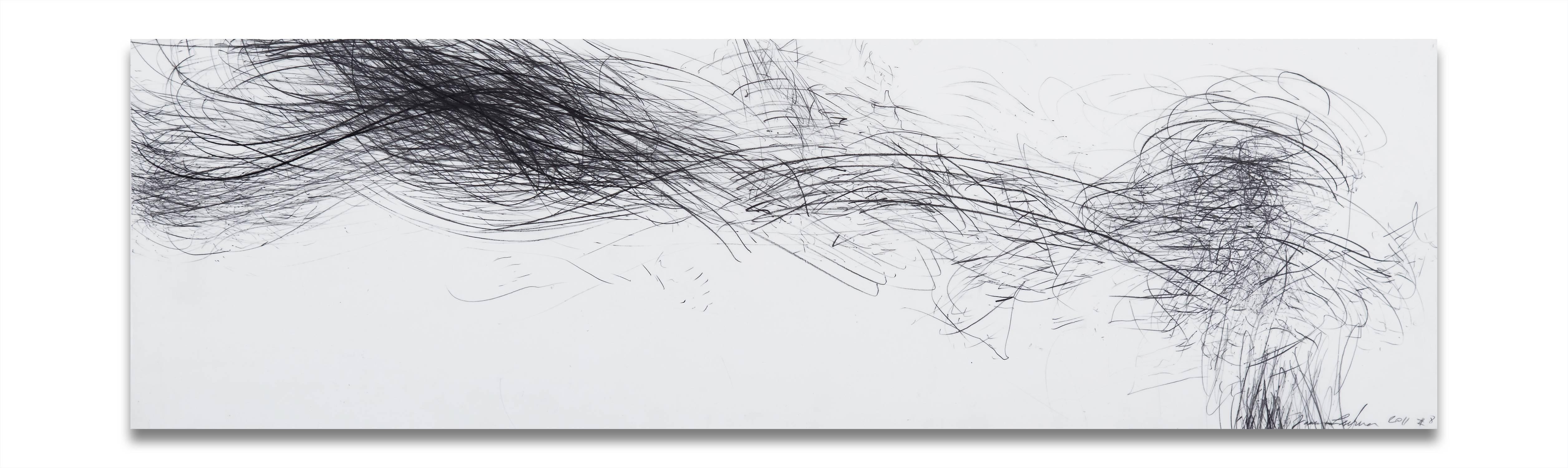 Jaanika Peerna Abstract Painting - Storm Series Horizontal 8 (Abstract drawing)