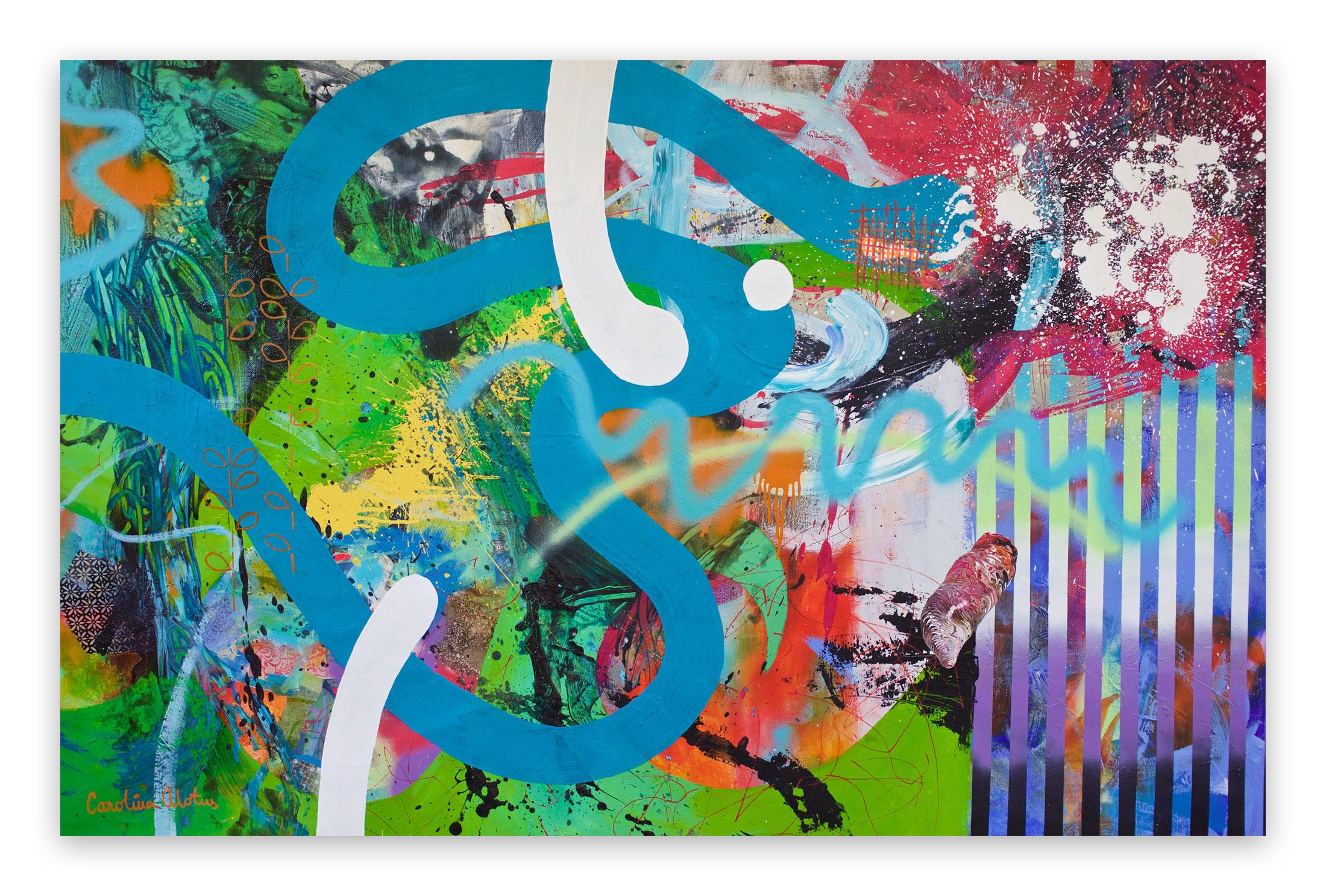 Carolina Alotus  Abstract Painting - Empowered Code (Abstract painting)
