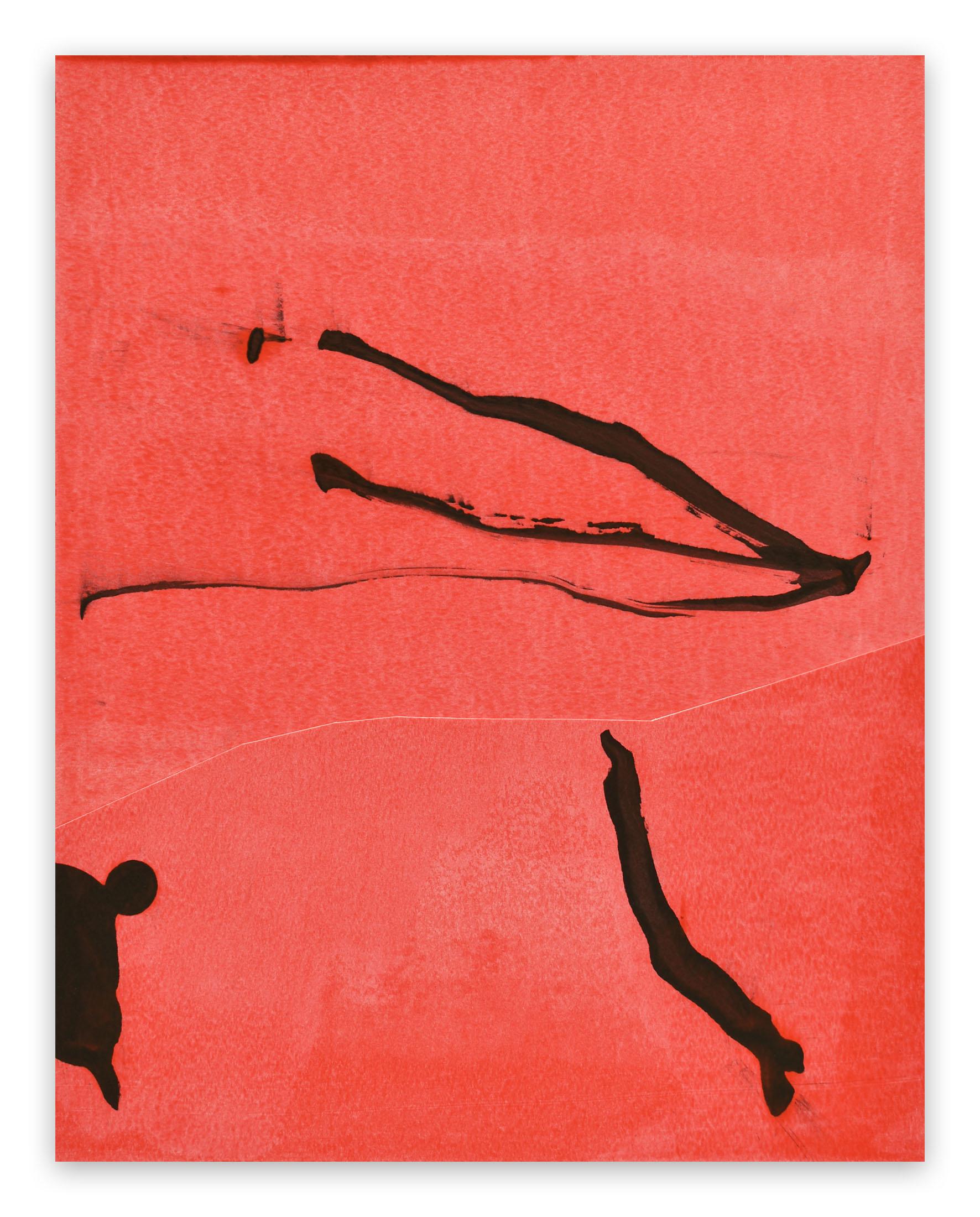 Stephen Maine Abstract Painting - Frankly Scarlet 49 (Abstract painting)