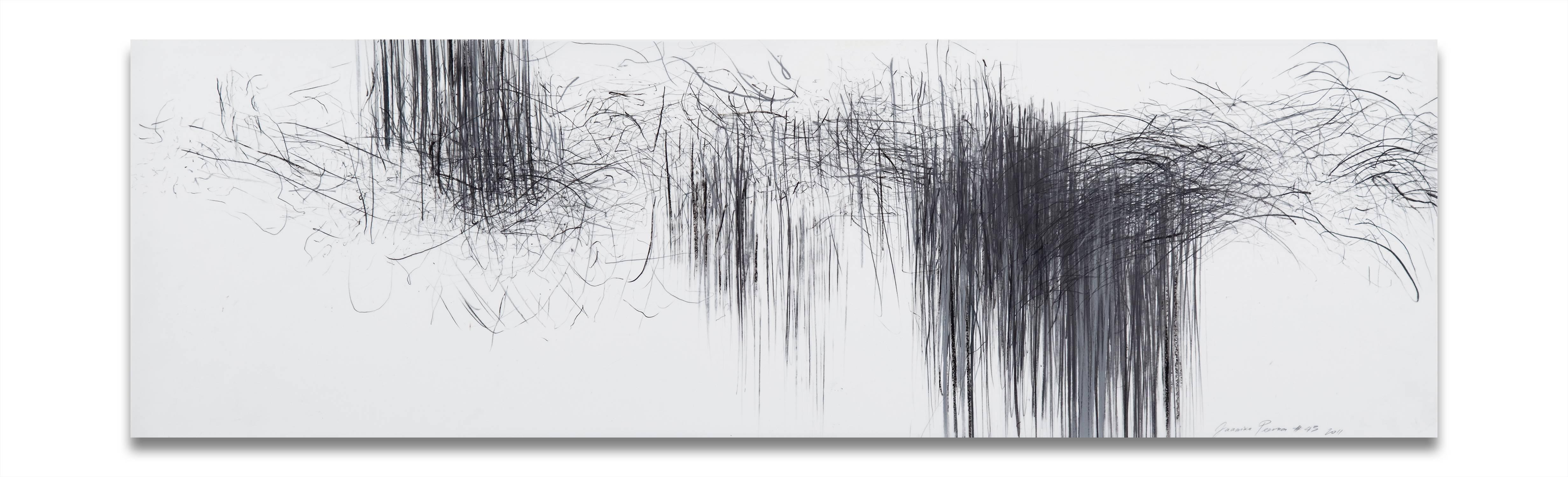 Jaanika Peerna Abstract Drawing - Storm series horizontal 43 (Abstract drawing)