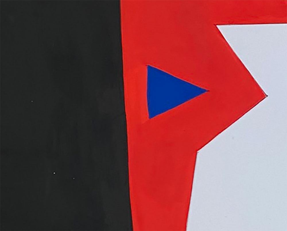 Cut-Up Paper 2004 (Abstraktes Gemälde) (Schwarz), Abstract Painting, von Ulla Pedersen