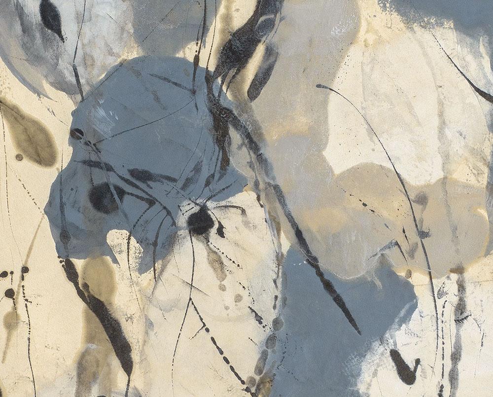 Guna QQ (Abstract painting) - Beige Abstract Drawing by Tracey Adams