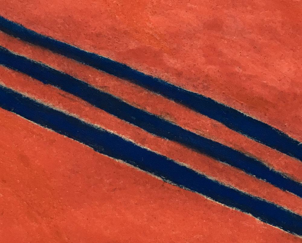 Ohne Titel 1513 (Abstraktes Gemälde) (Orange), Abstract Drawing, von Fieroza Doorsen 