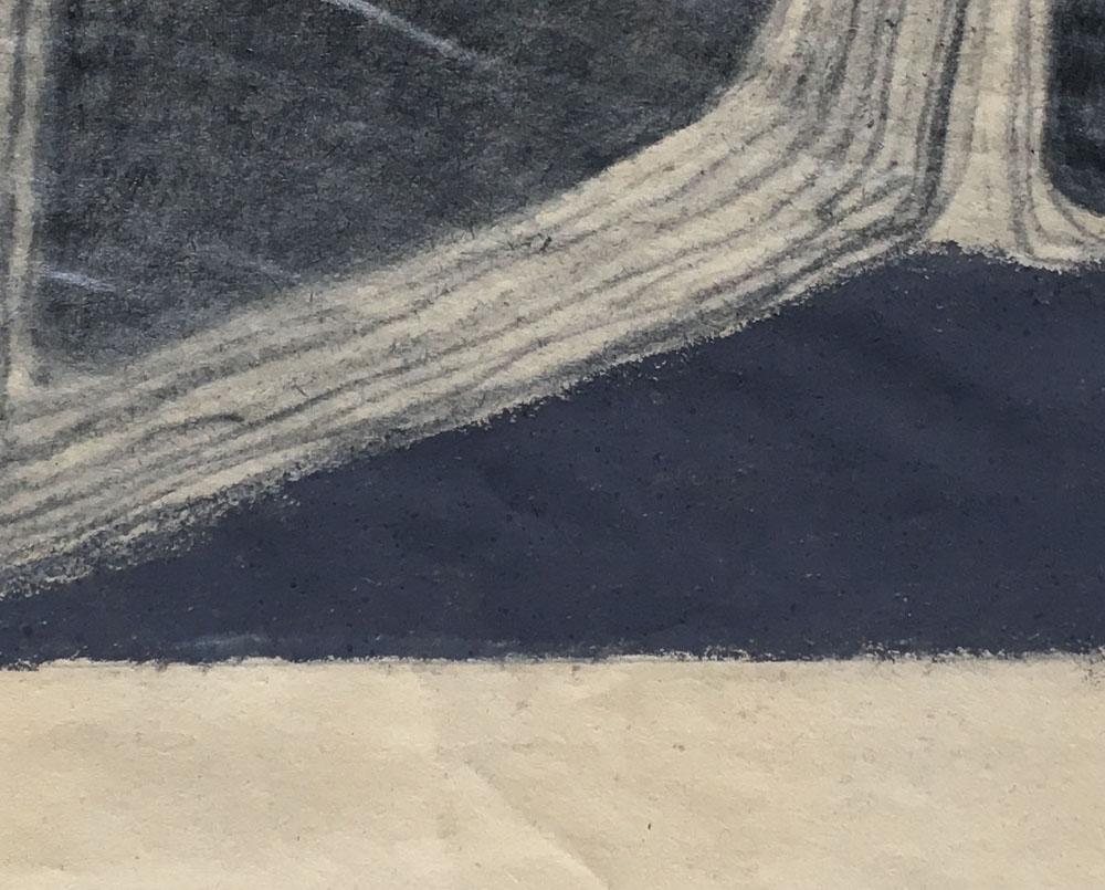 Ohne Titel 1914 (Abstrakte Malerei) (Beige), Abstract Drawing, von Fieroza Doorsen 