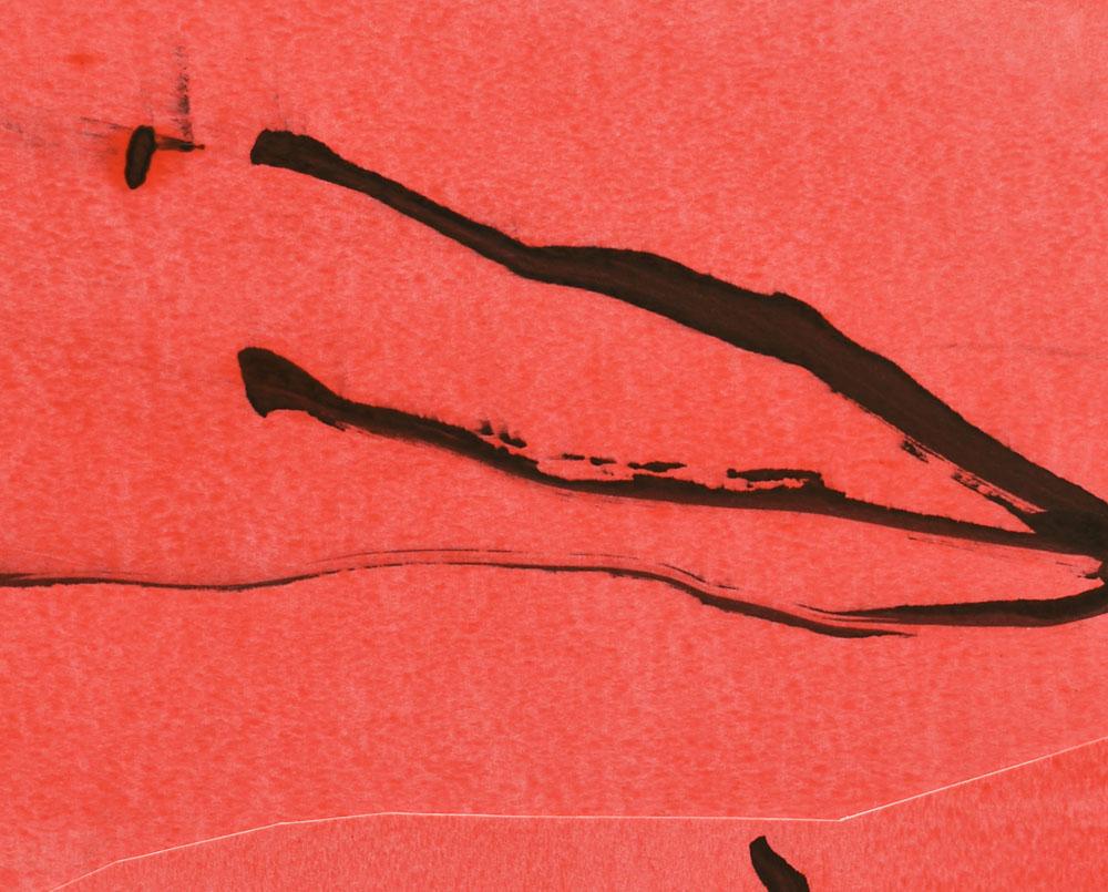 Frankly Scarlet 49 (Abstract painting) - Red Abstract Drawing by Stephen Maine
