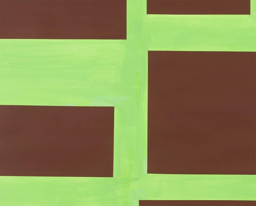 Survey 4 (Abstract painting) - Green Abstract Painting by Tom McGlynn