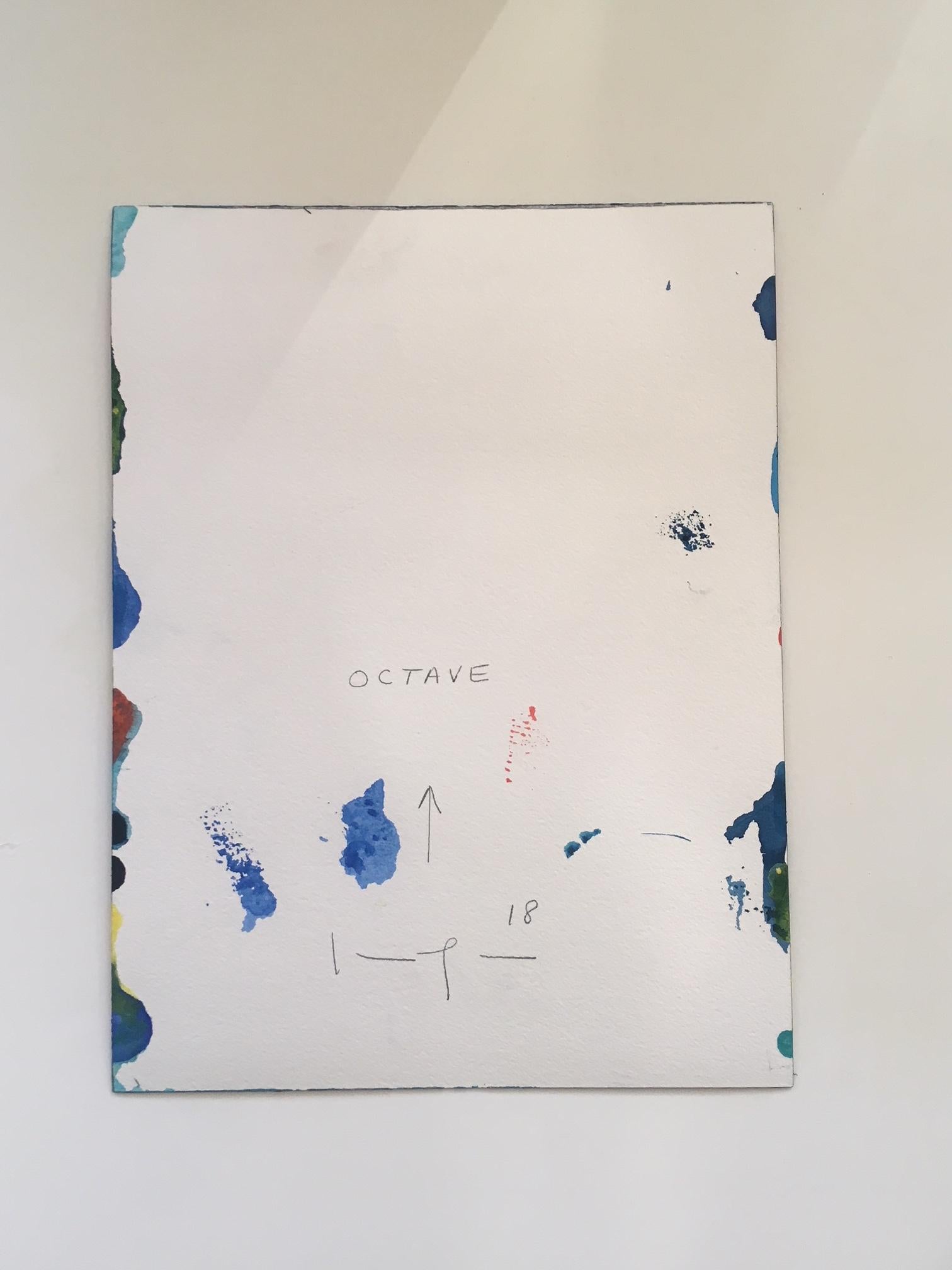 Octave (D dessin abstrait) - Bleu Abstract Drawing par Kim Uchiyama