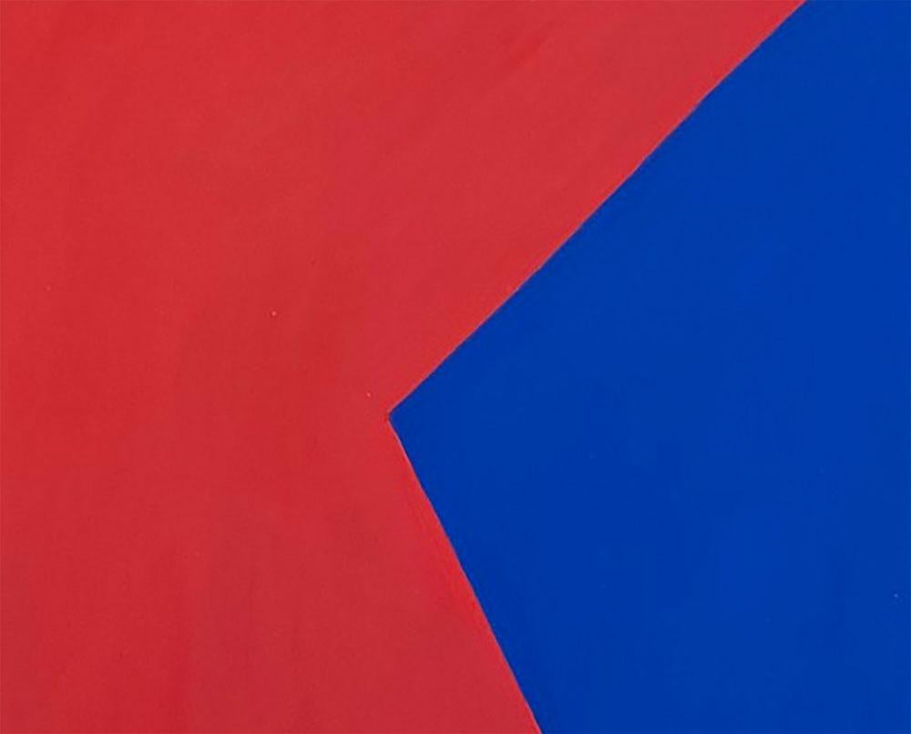 Cut-Up Paper 2001 (Abstraktes Gemälde) (Rot), Abstract Painting, von Ulla Pedersen