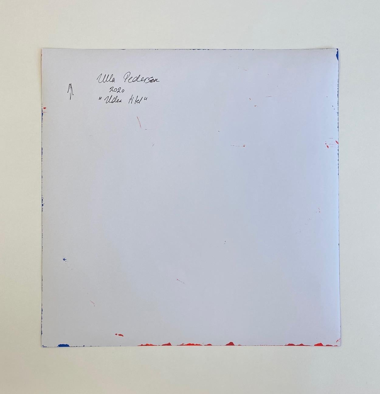 Papier découpé 2001 (peinture abstraite) - Rouge Abstract Painting par Ulla Pedersen