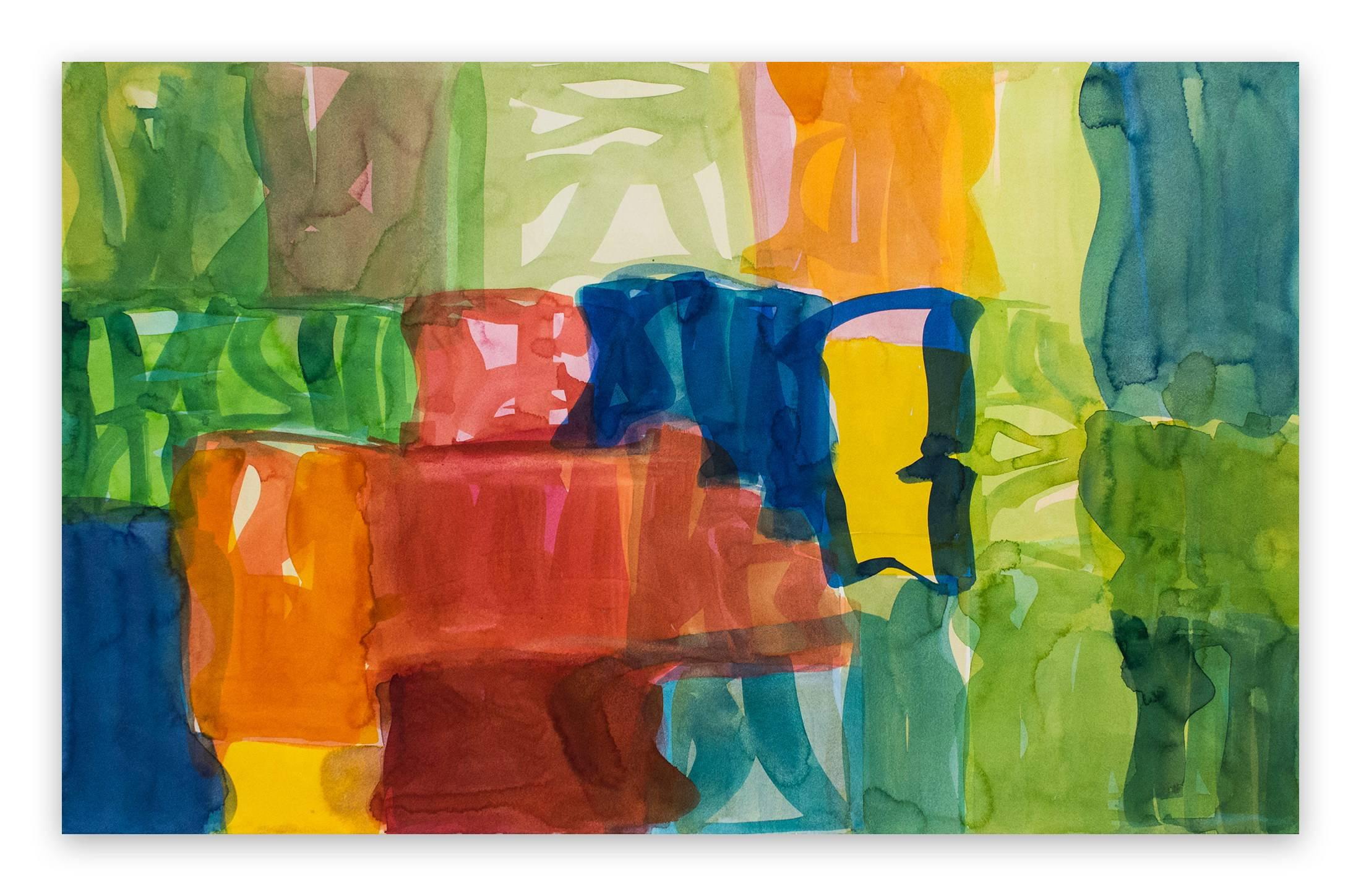 Melissa Meyer Abstract Painting - Yaddo A (Abstract Expressionism painting)