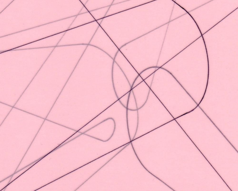 Untitled 2006 (Abstract Drawing) - Pink Abstract Painting by Richard Caldicott