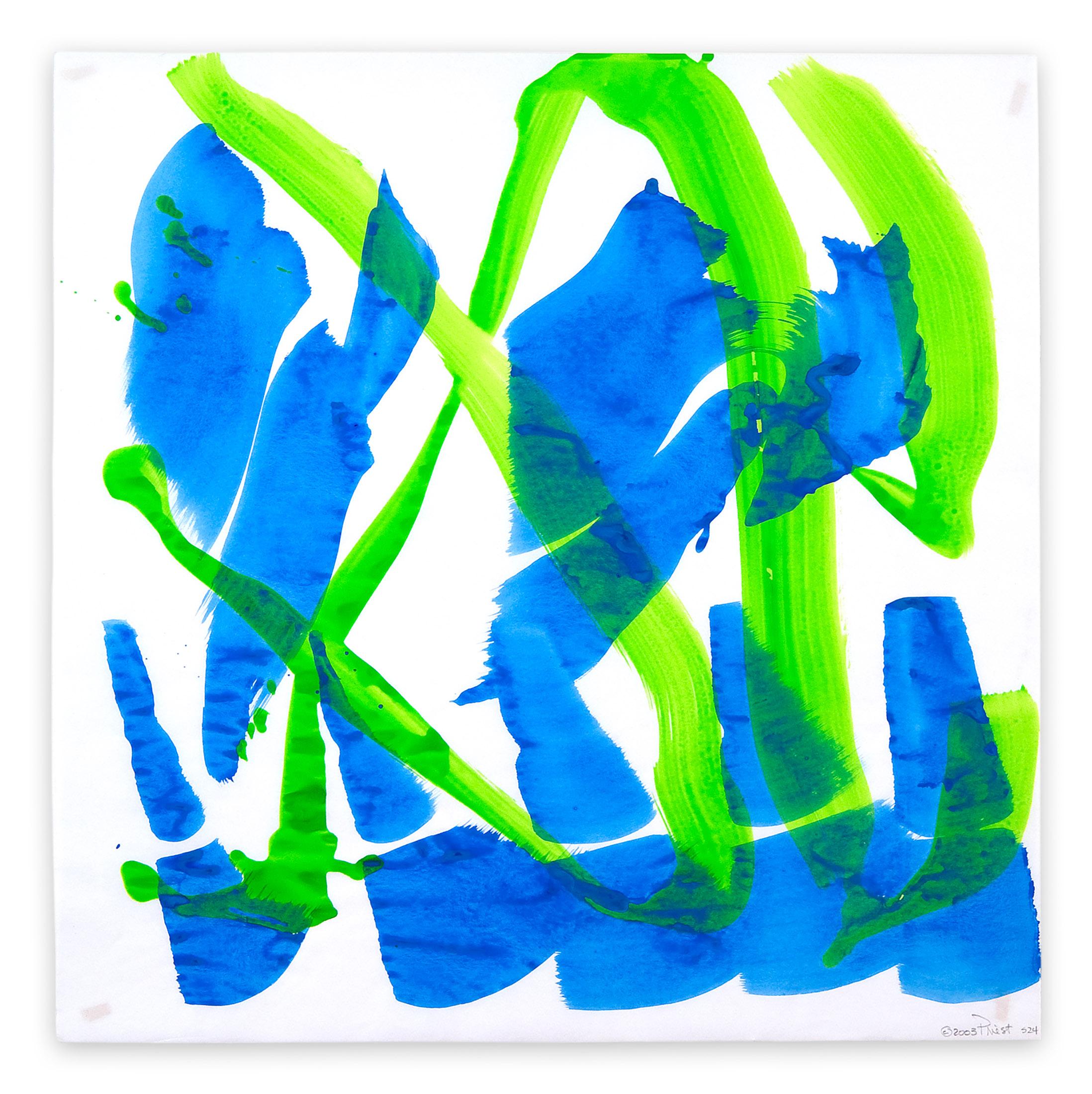 Ellen Priest Abstract Painting - Dolphin Dance 24 (Abstract Drawing)