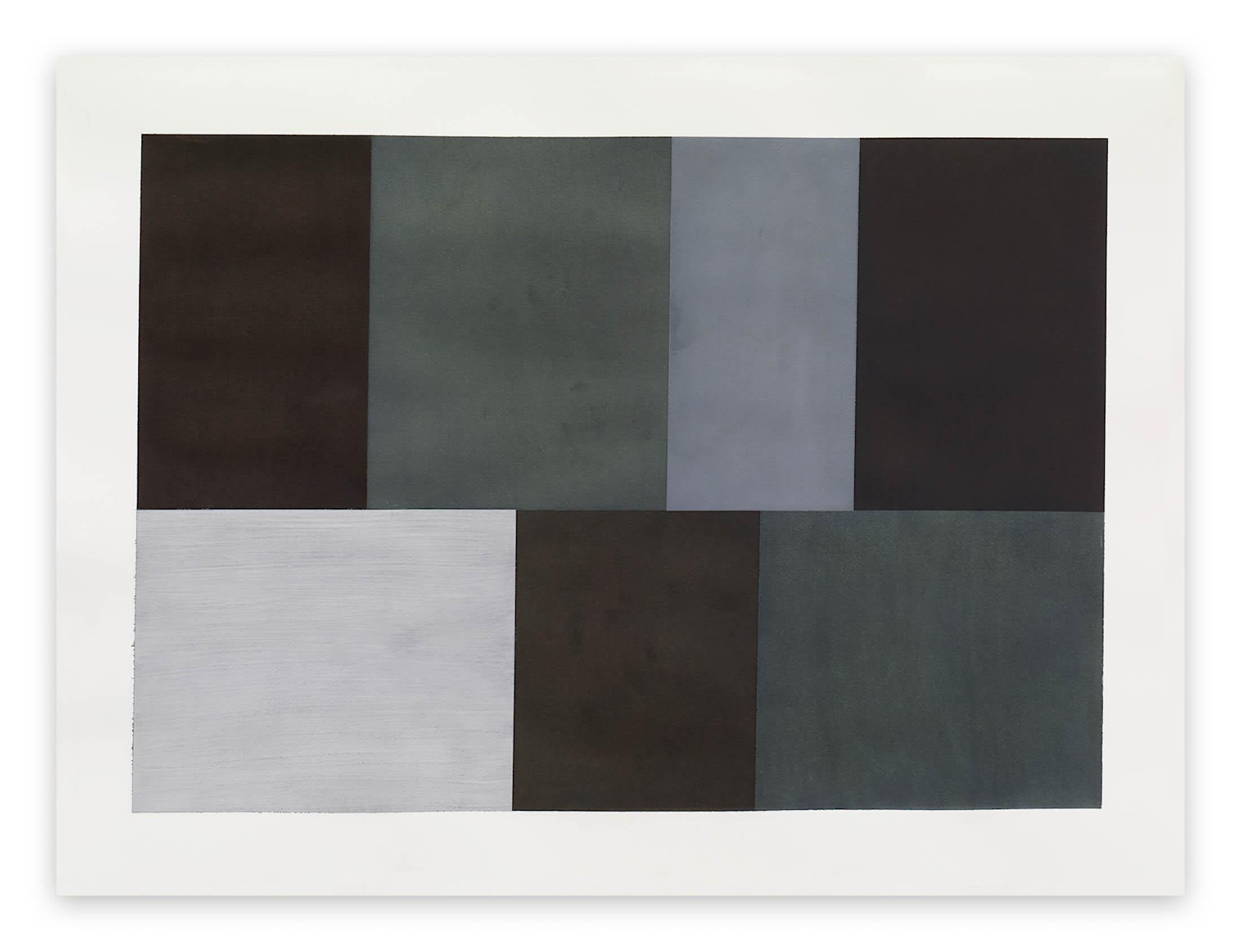 Tom McGlynn Abstract Painting - Test Pattern 5 (Grey study) (Abstract Drawing)