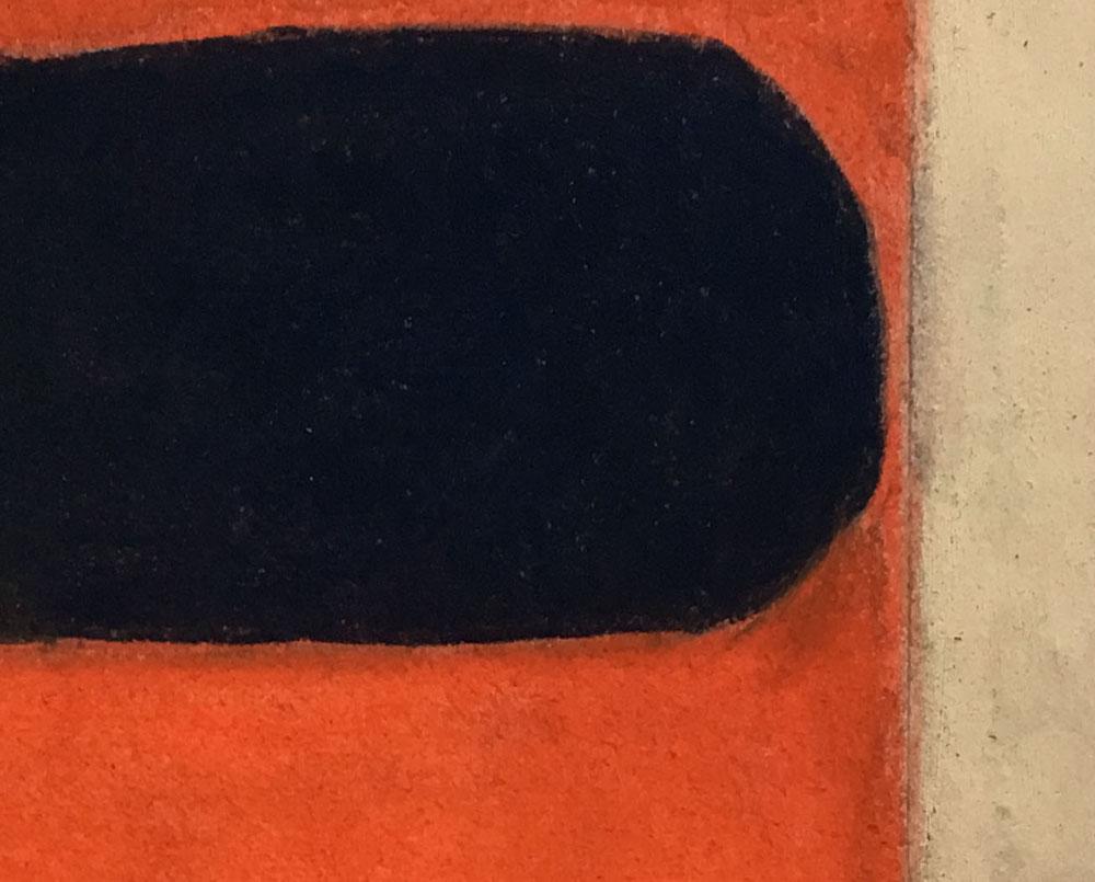 Ohne Titel 1915 (Abstrakte Zeichnung) (Orange), Abstract Drawing, von Fieroza Doorsen 